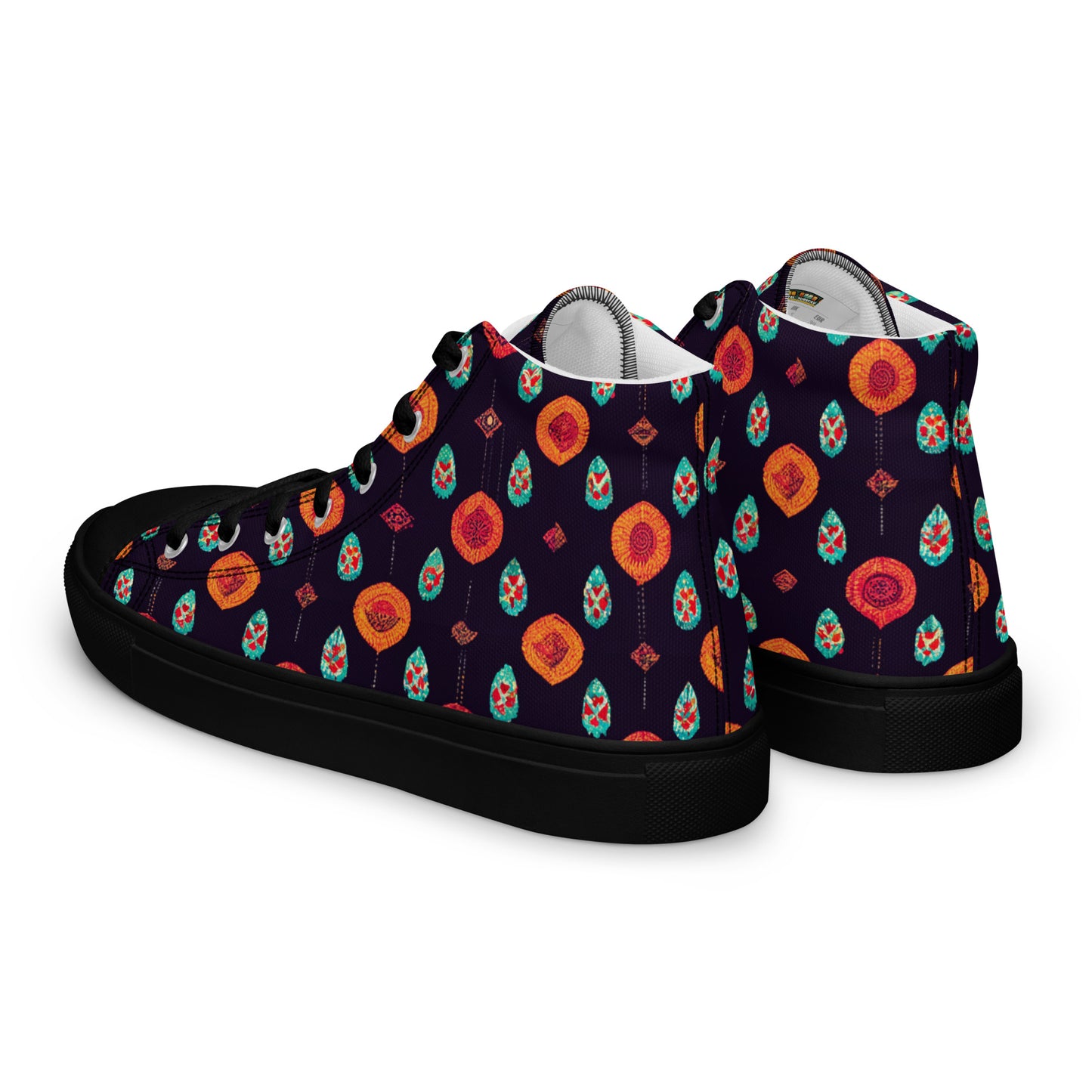 Free Spirited Flora Men’s high top canvas shoes