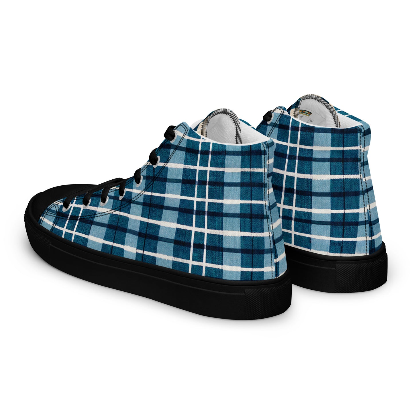 Scotsman’s Skyward Plaid Men’s high top canvas shoes