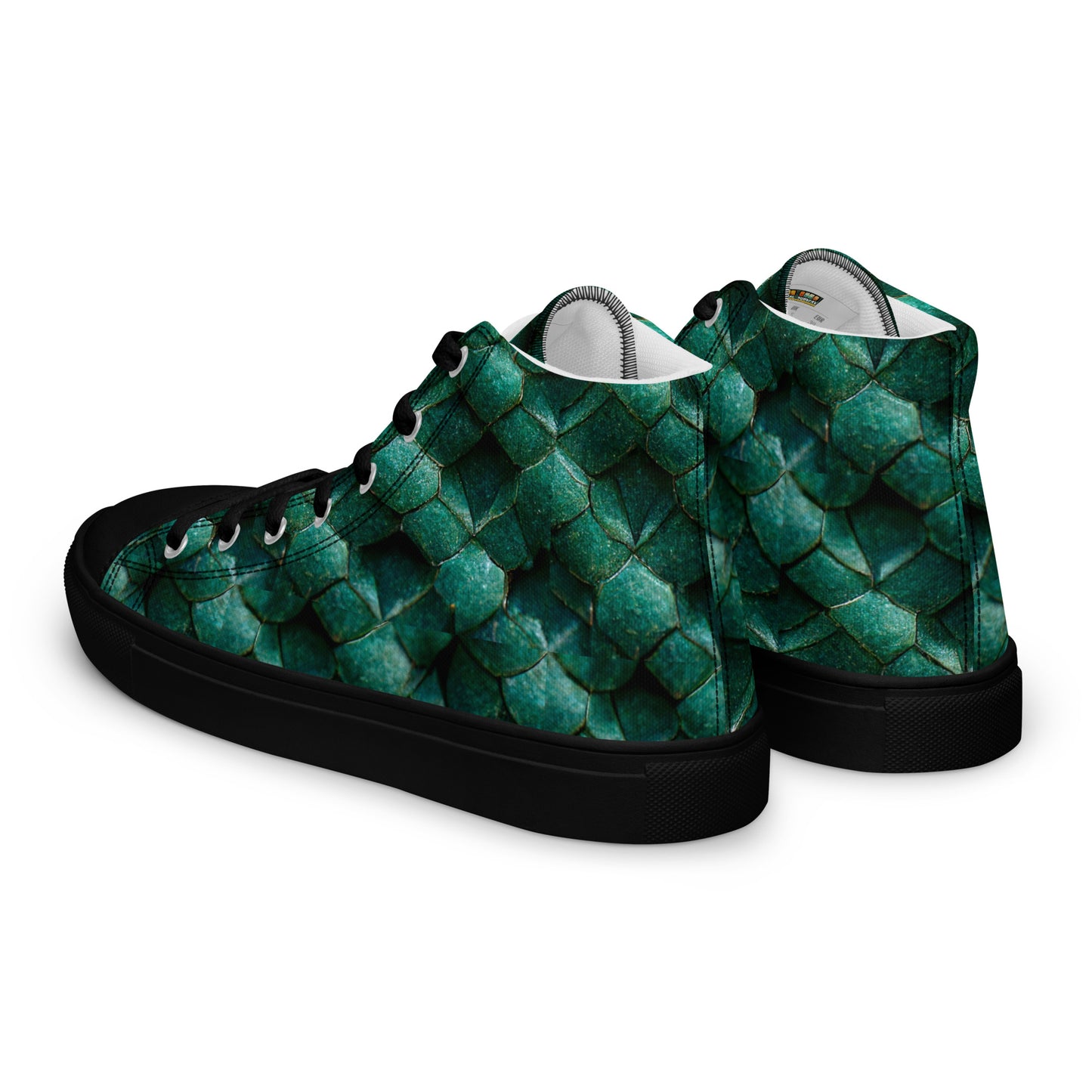 Emeralda the Great Forest Dragon Men’s high top canvas shoes