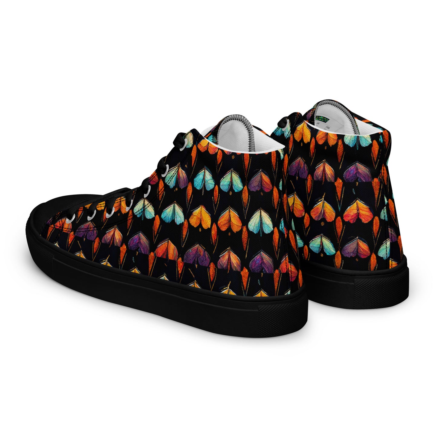 Quilted Wings Men’s high top canvas shoes