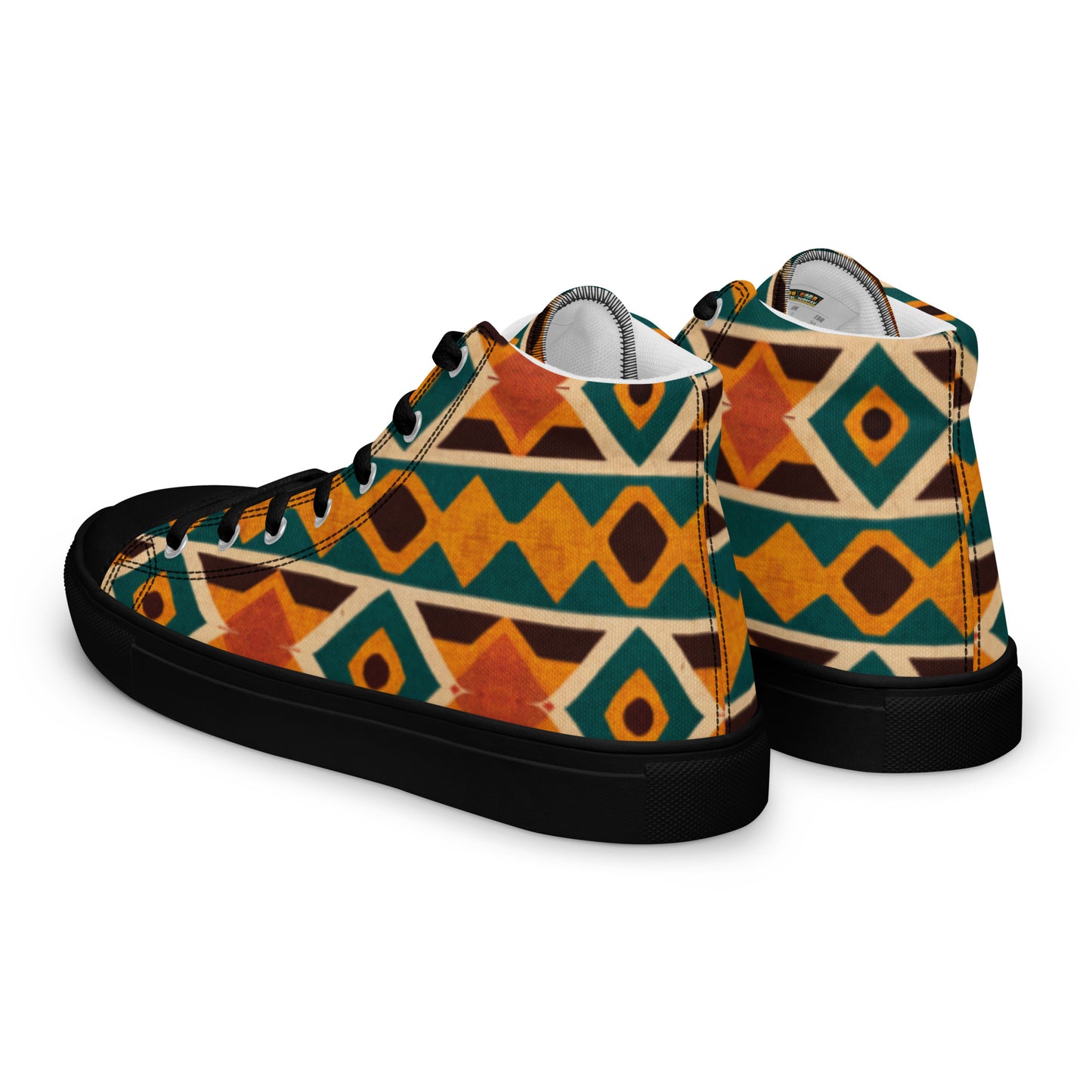 Tropical Diamond Tango Men’s high top canvas shoes