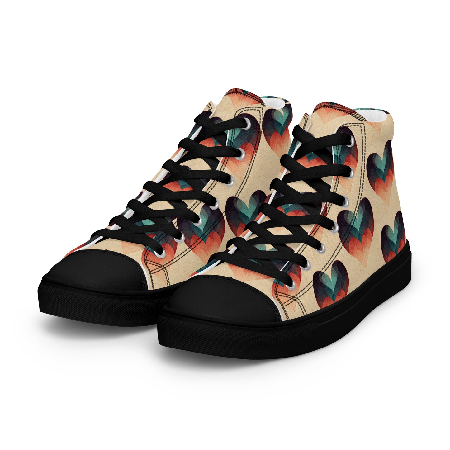 Romantic Reverie Men’s high top canvas shoes