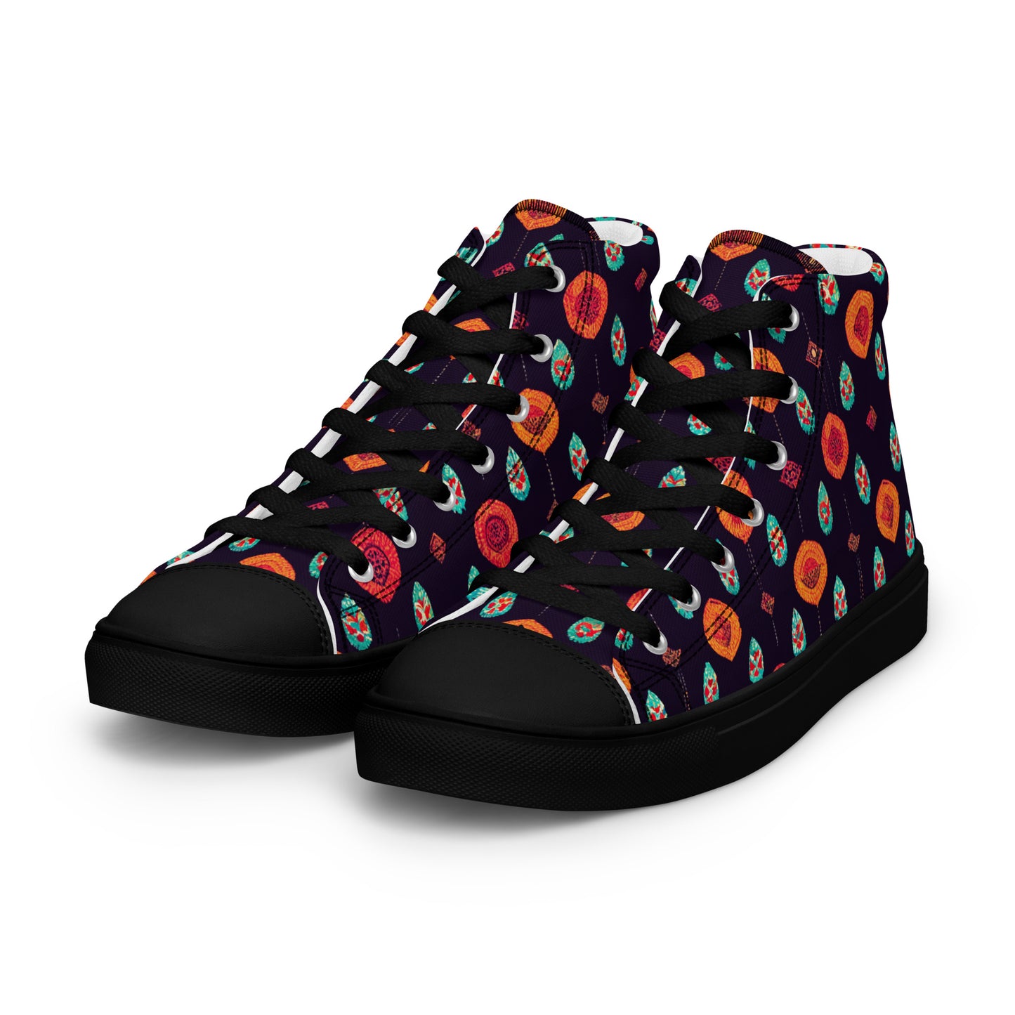 Free Spirited Flora Men’s high top canvas shoes