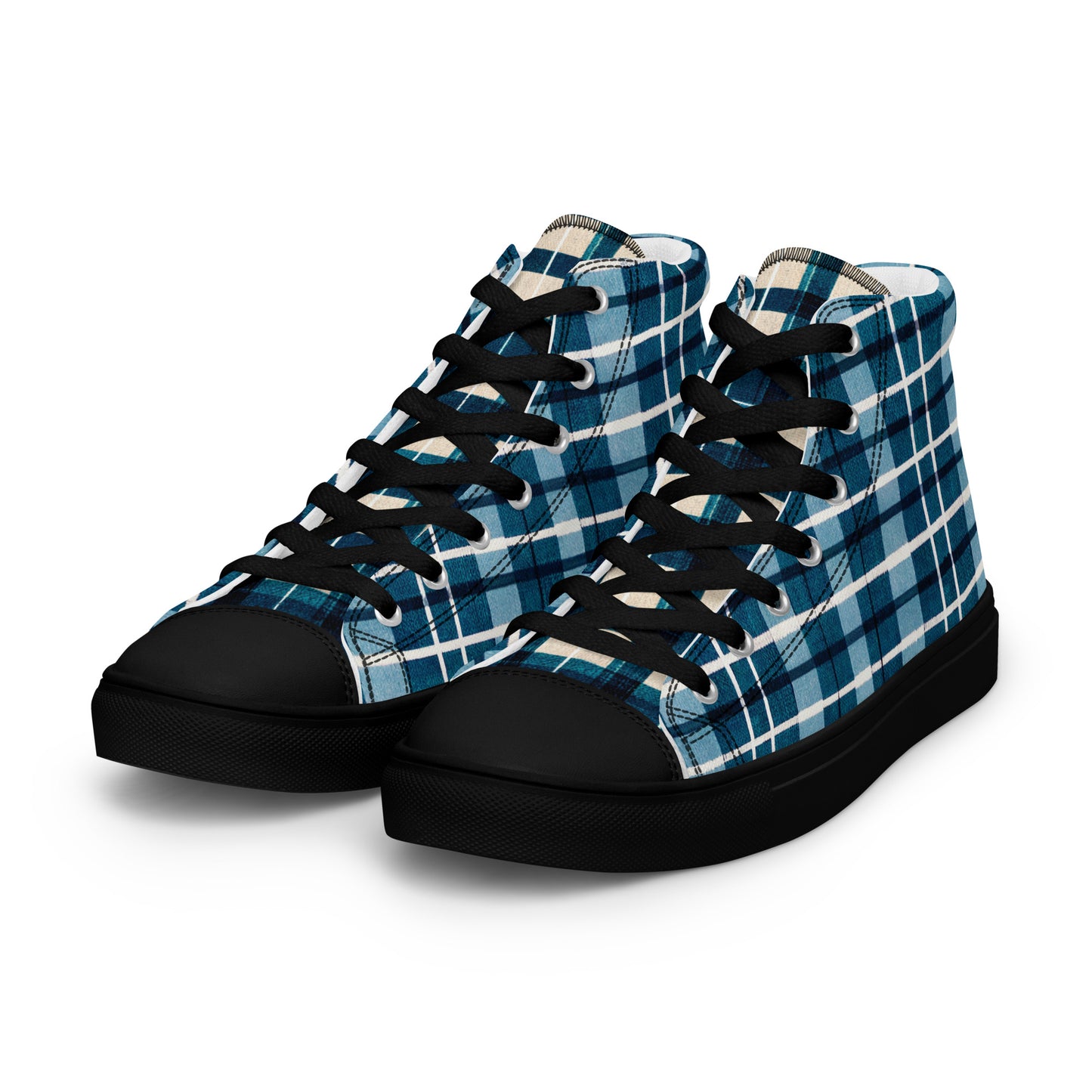 Scotsman’s Skyward Plaid Men’s high top canvas shoes