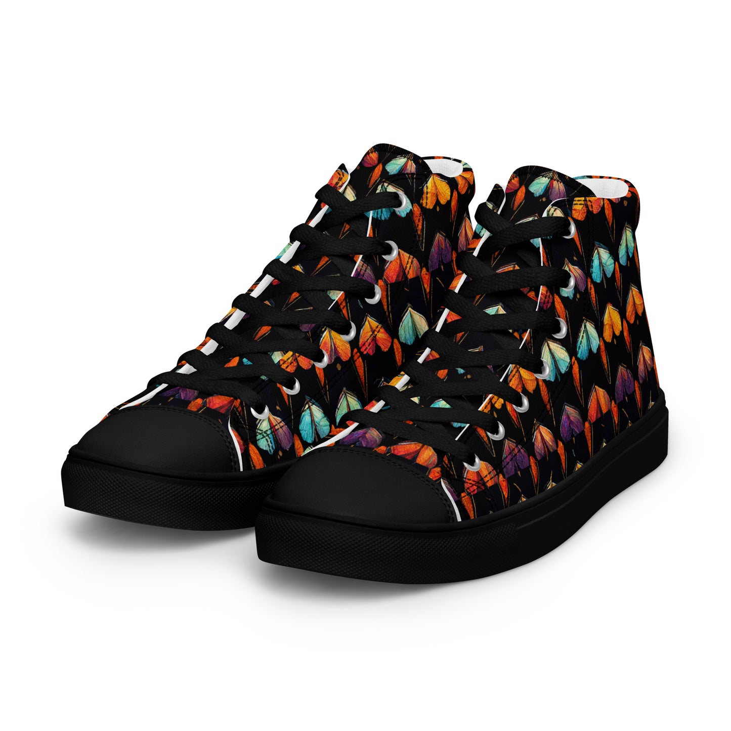 Quilted Wings Men’s high top canvas shoes