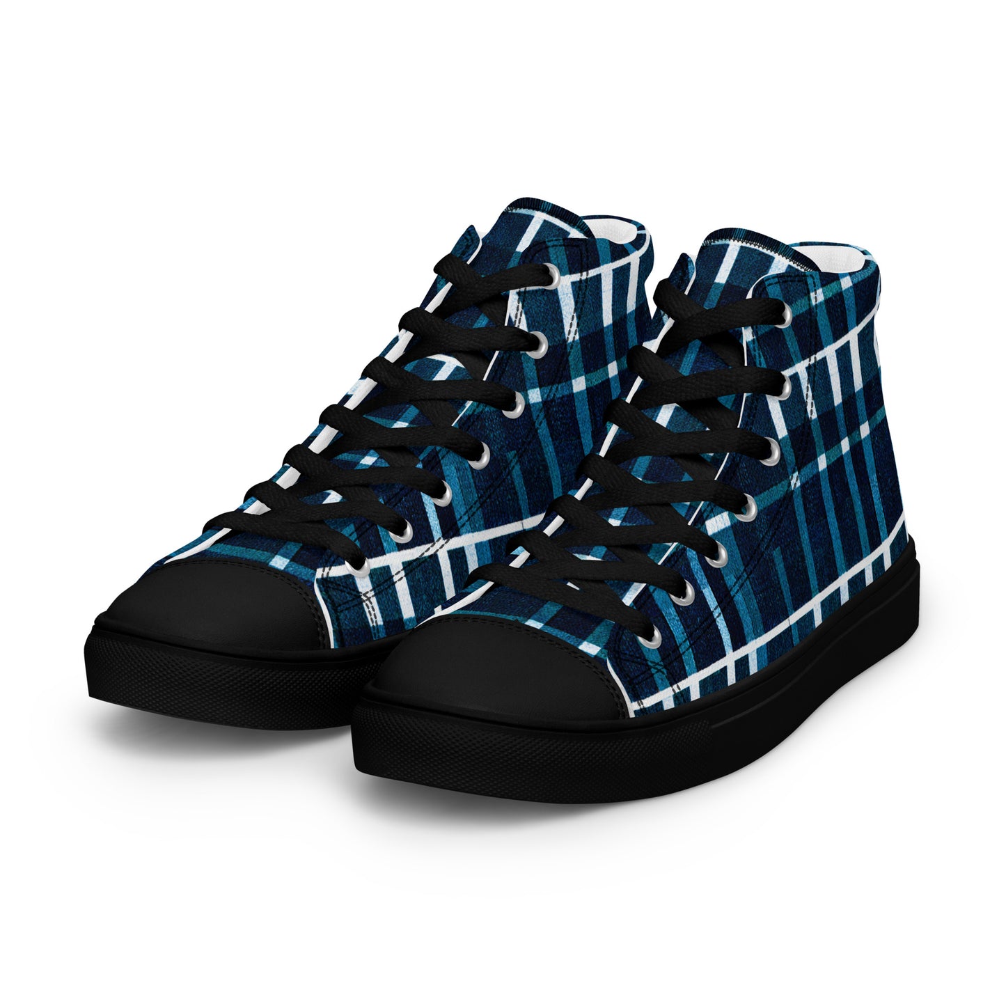 Royal Blue Scottish Heritage Men’s high top canvas shoes