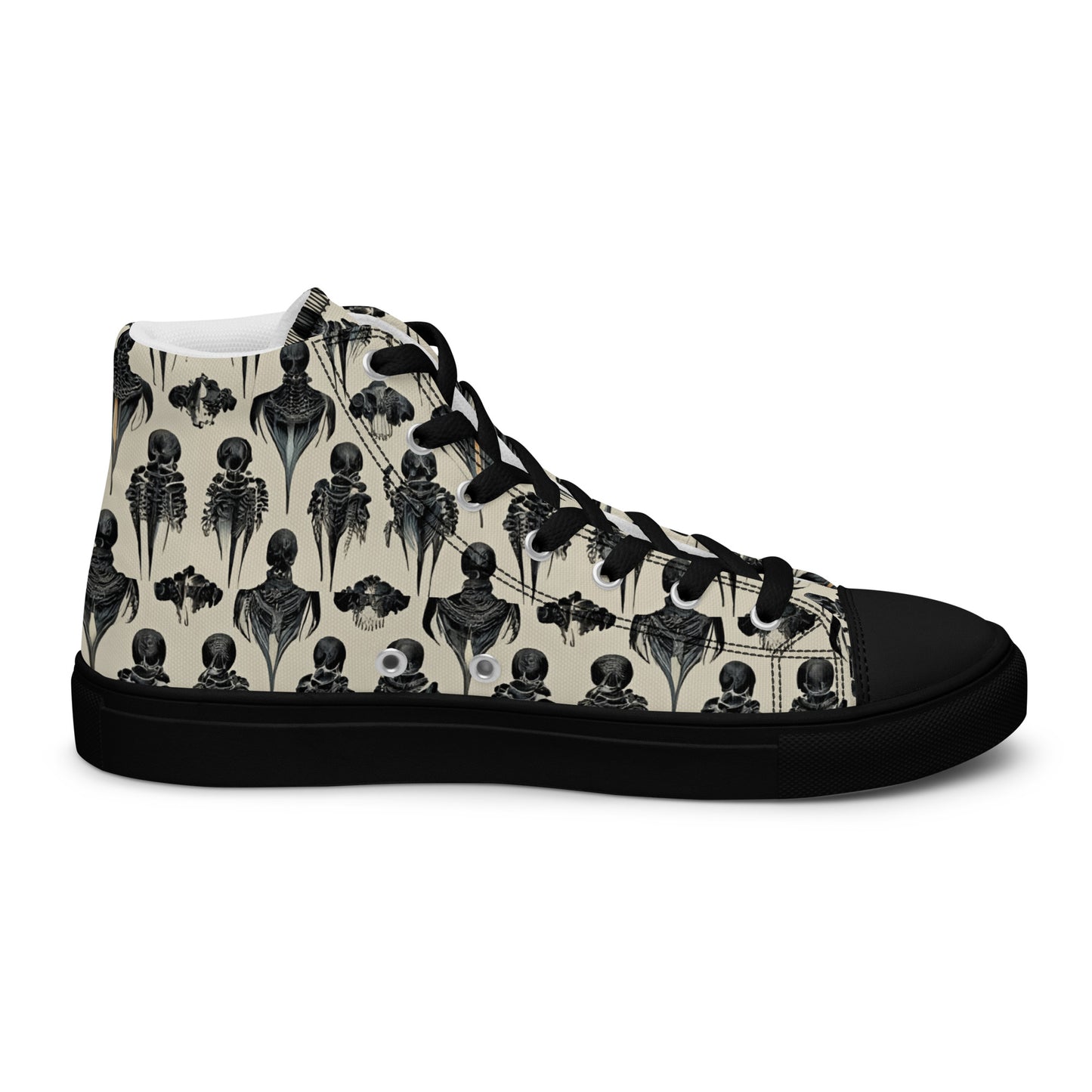 Bone Dance Men’s high top canvas shoes