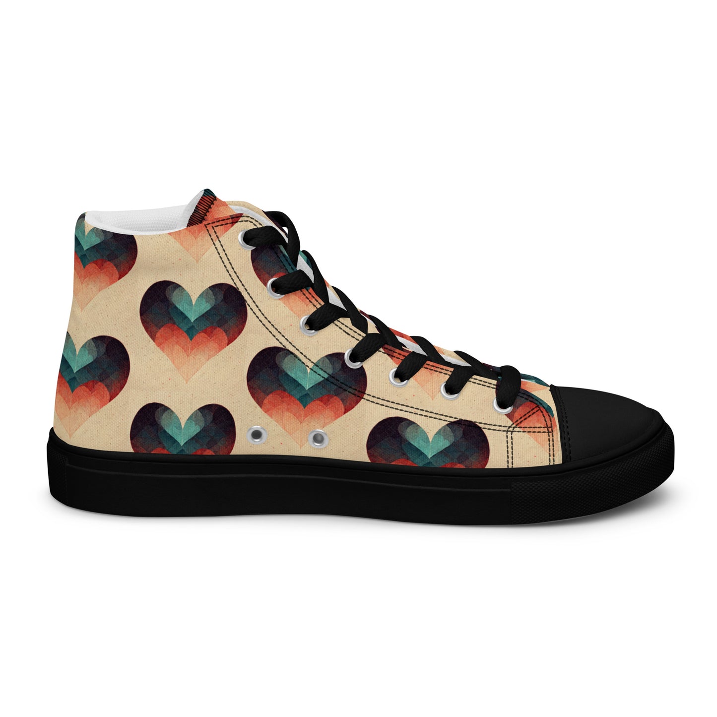 Romantic Reverie Men’s high top canvas shoes