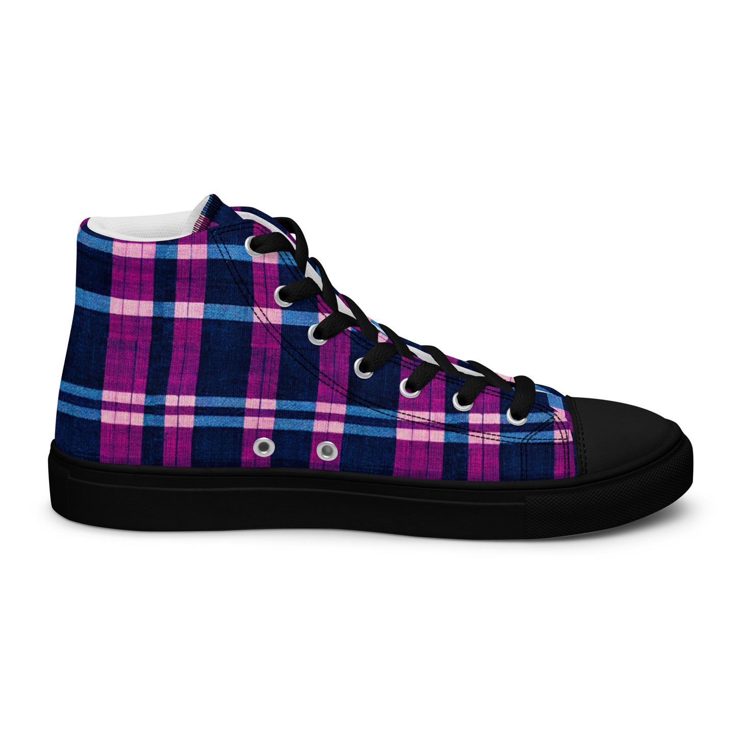 Royal Highlander Plaid Men’s high top canvas shoes