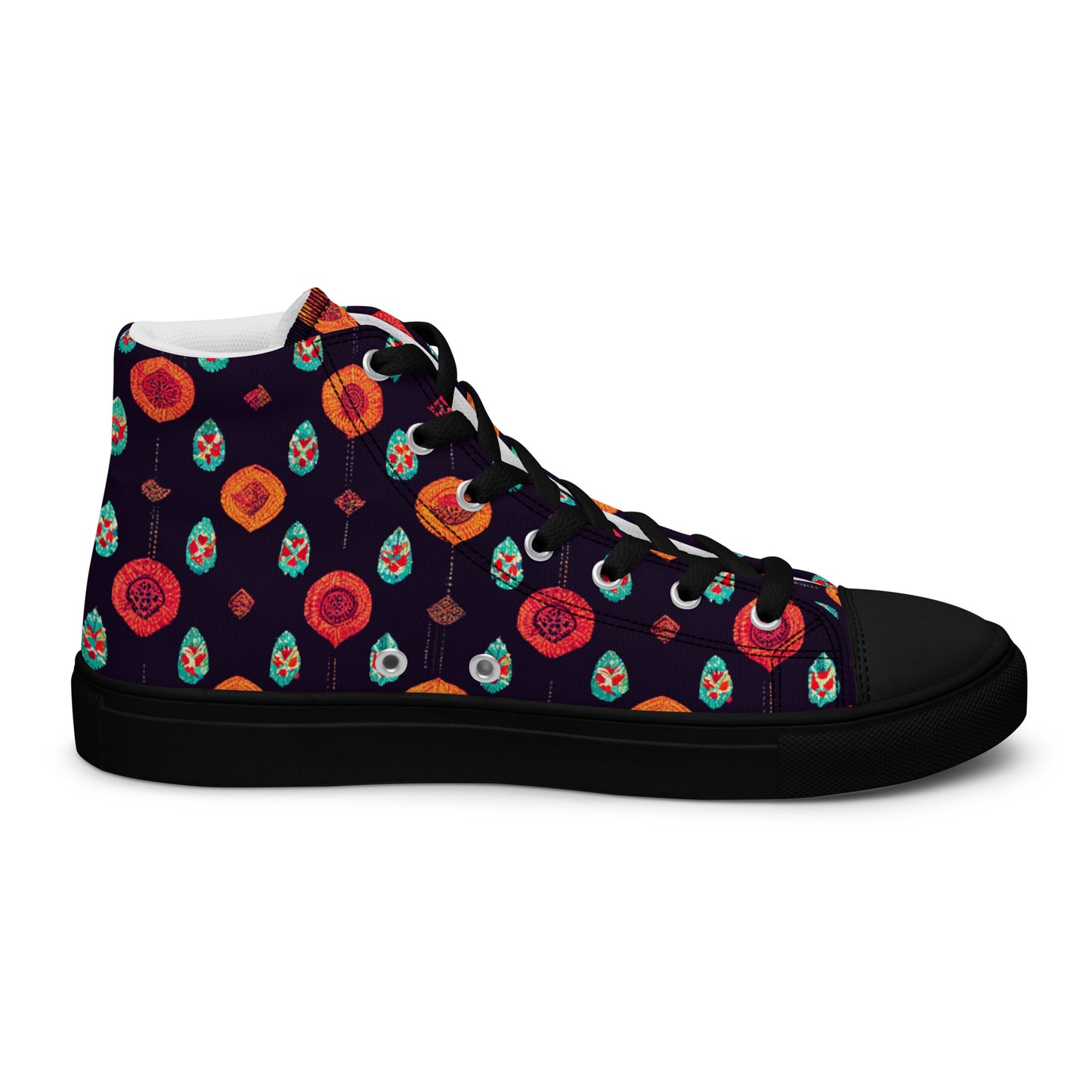 Free Spirited Flora Men’s high top canvas shoes