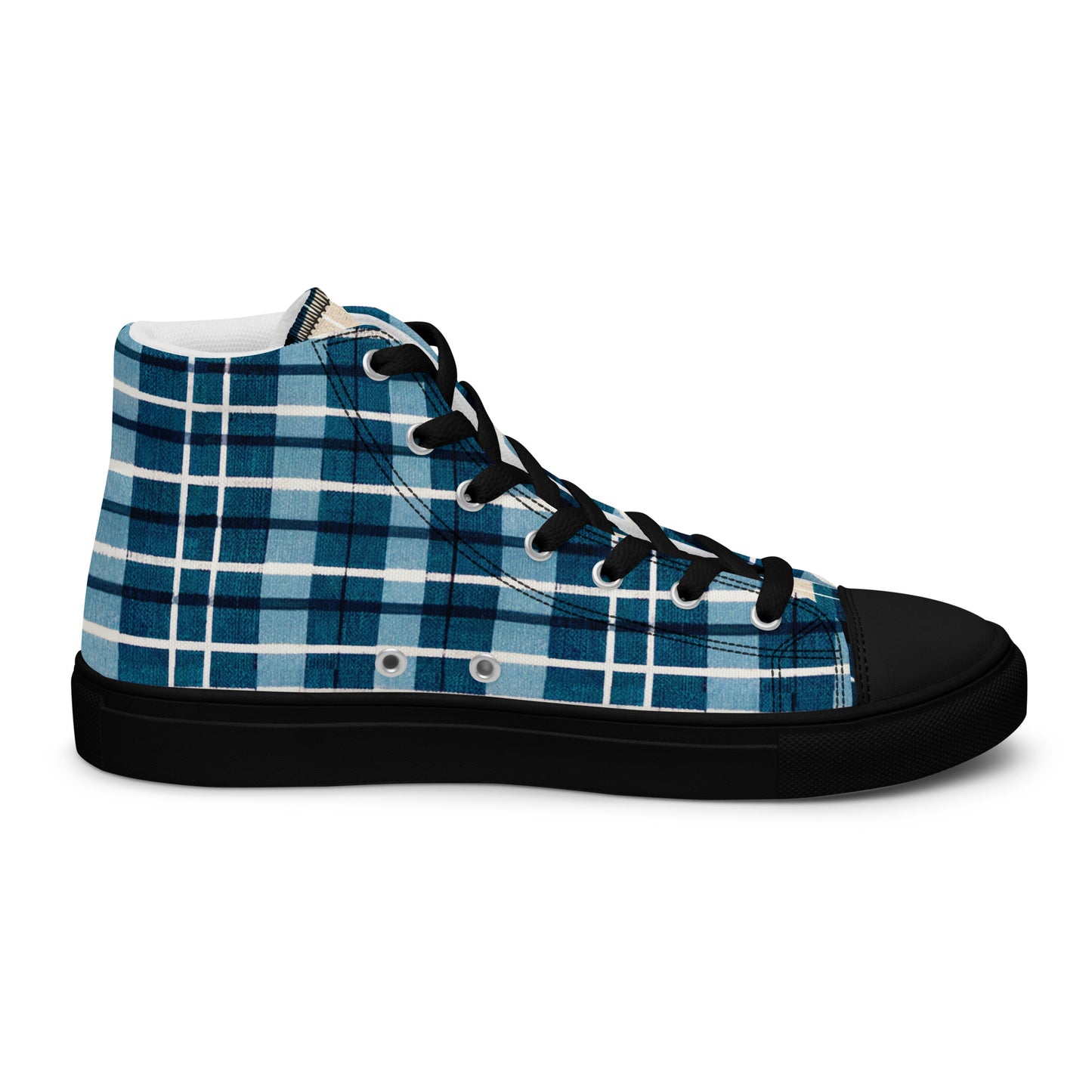 Scotsman’s Skyward Plaid Men’s high top canvas shoes