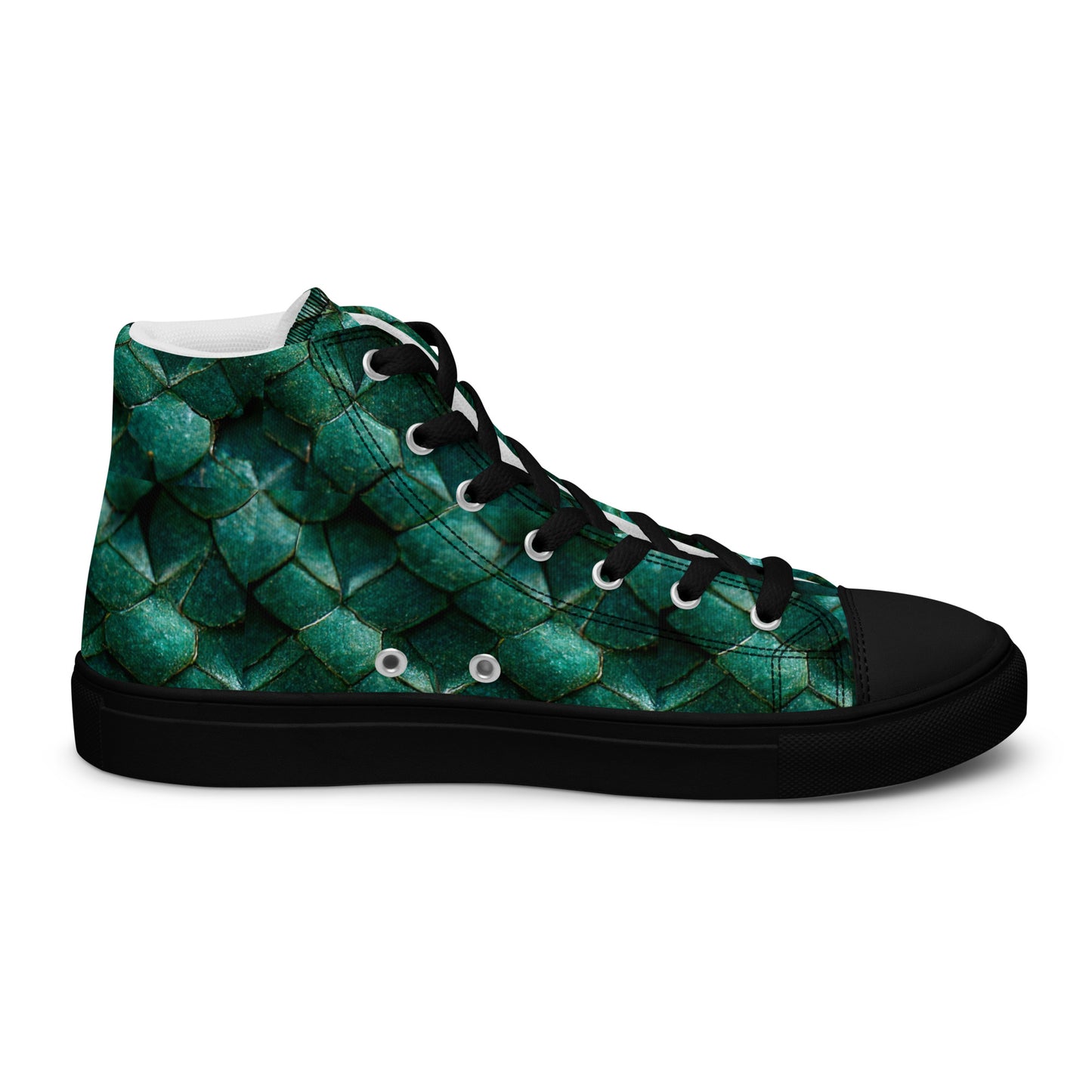 Emeralda the Great Forest Dragon Men’s high top canvas shoes