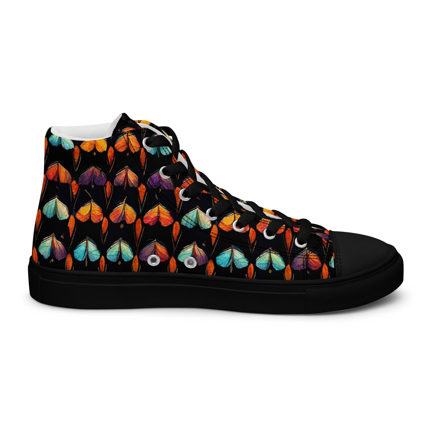 Quilted Wings Men’s high top canvas shoes