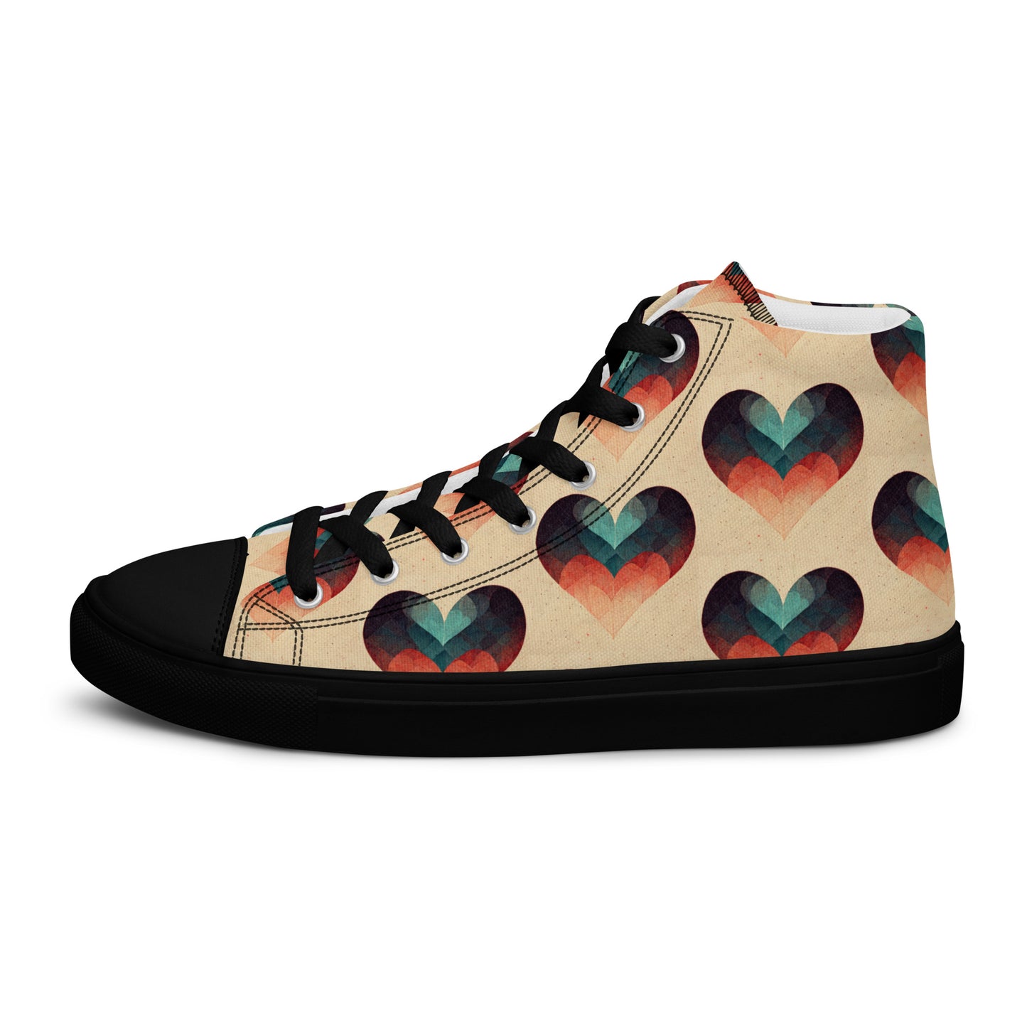 Romantic Reverie Men’s high top canvas shoes