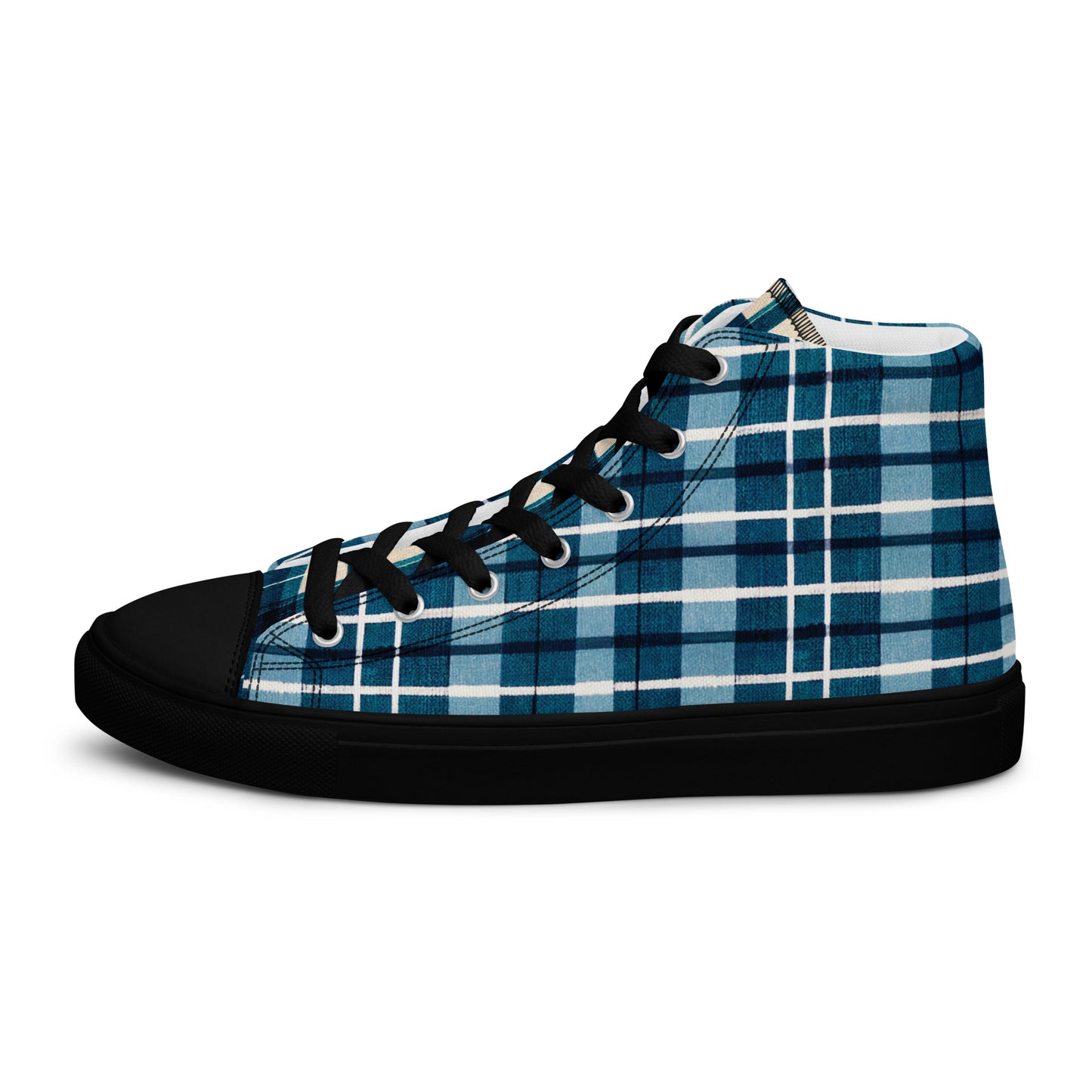 Scotsman’s Skyward Plaid Men’s high top canvas shoes