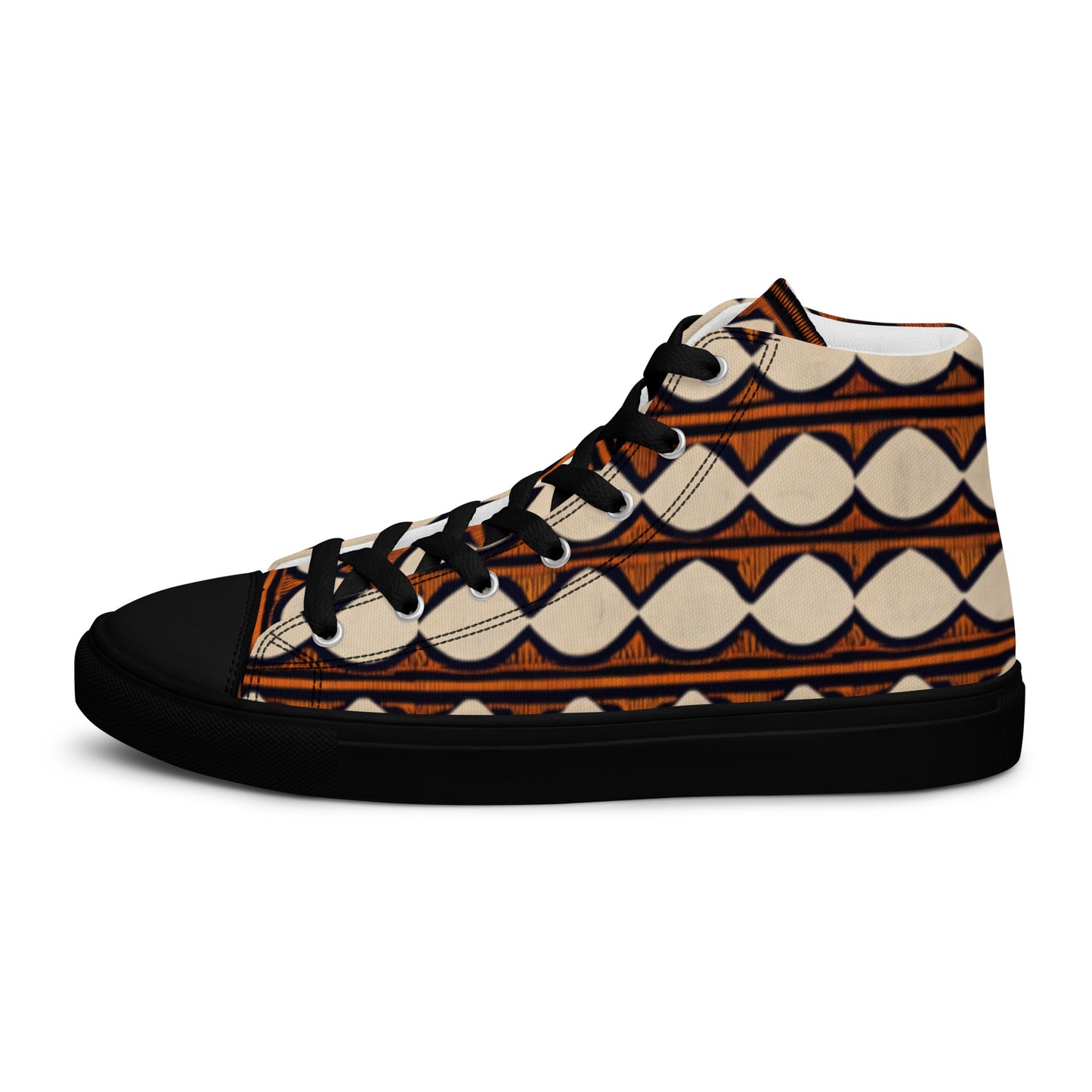 Kilimanjaro Creamsicle Men’s high top canvas shoes