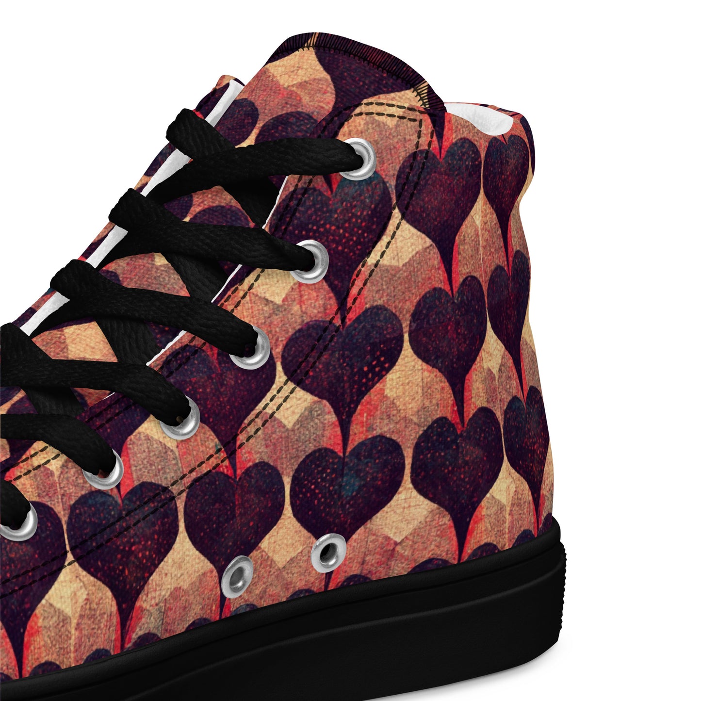 Loves Tapestry Men’s high top canvas shoes