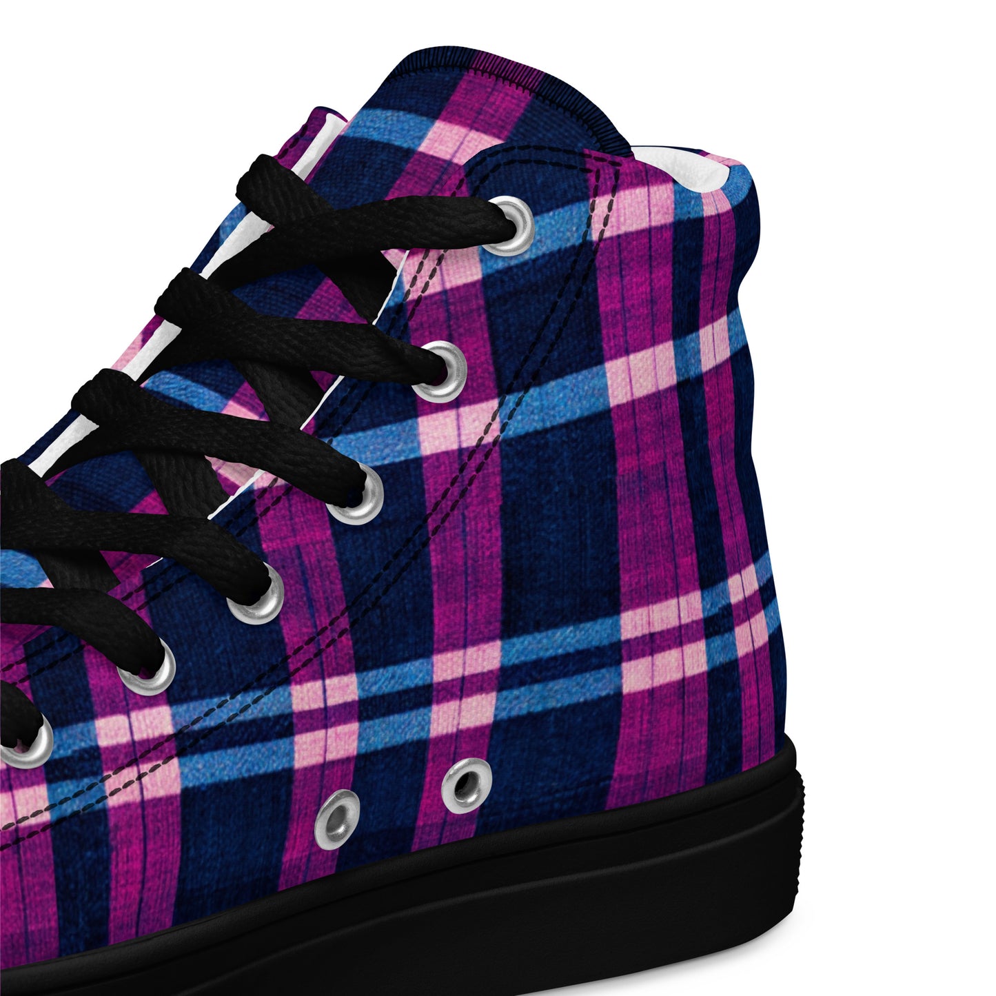 Royal Highlander Plaid Men’s high top canvas shoes