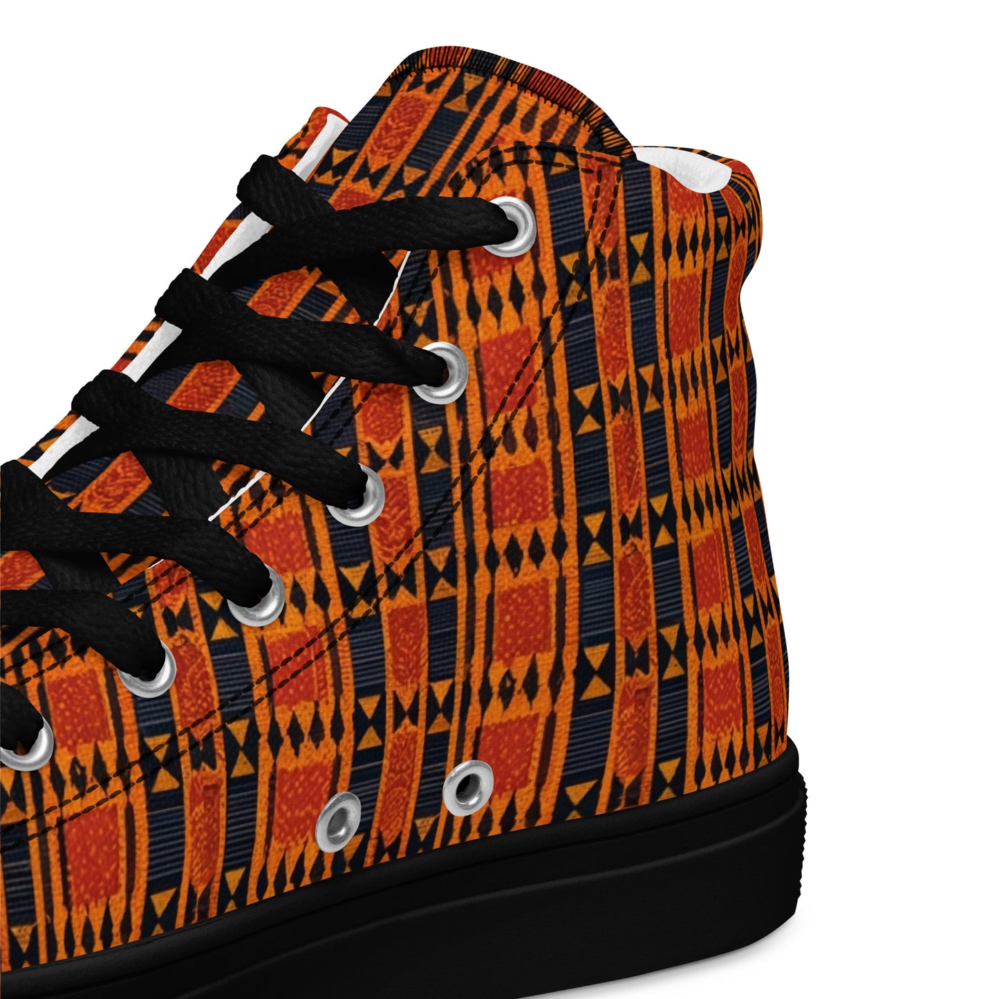 Maasai Stripe Mirage Men’s high top canvas shoes