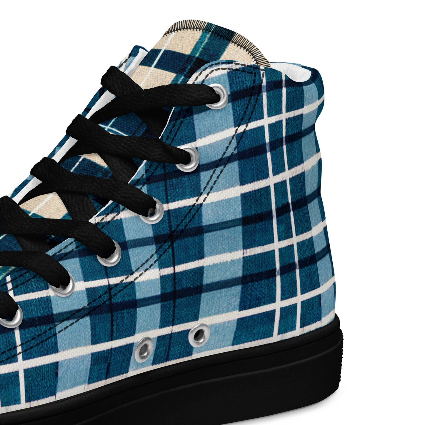 Scotsman’s Skyward Plaid Men’s high top canvas shoes