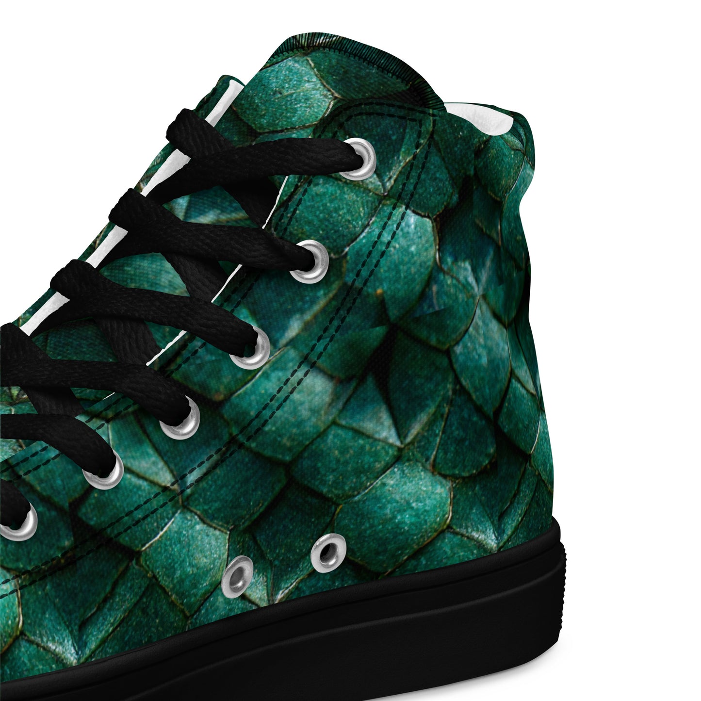 Emeralda the Great Forest Dragon Men’s high top canvas shoes