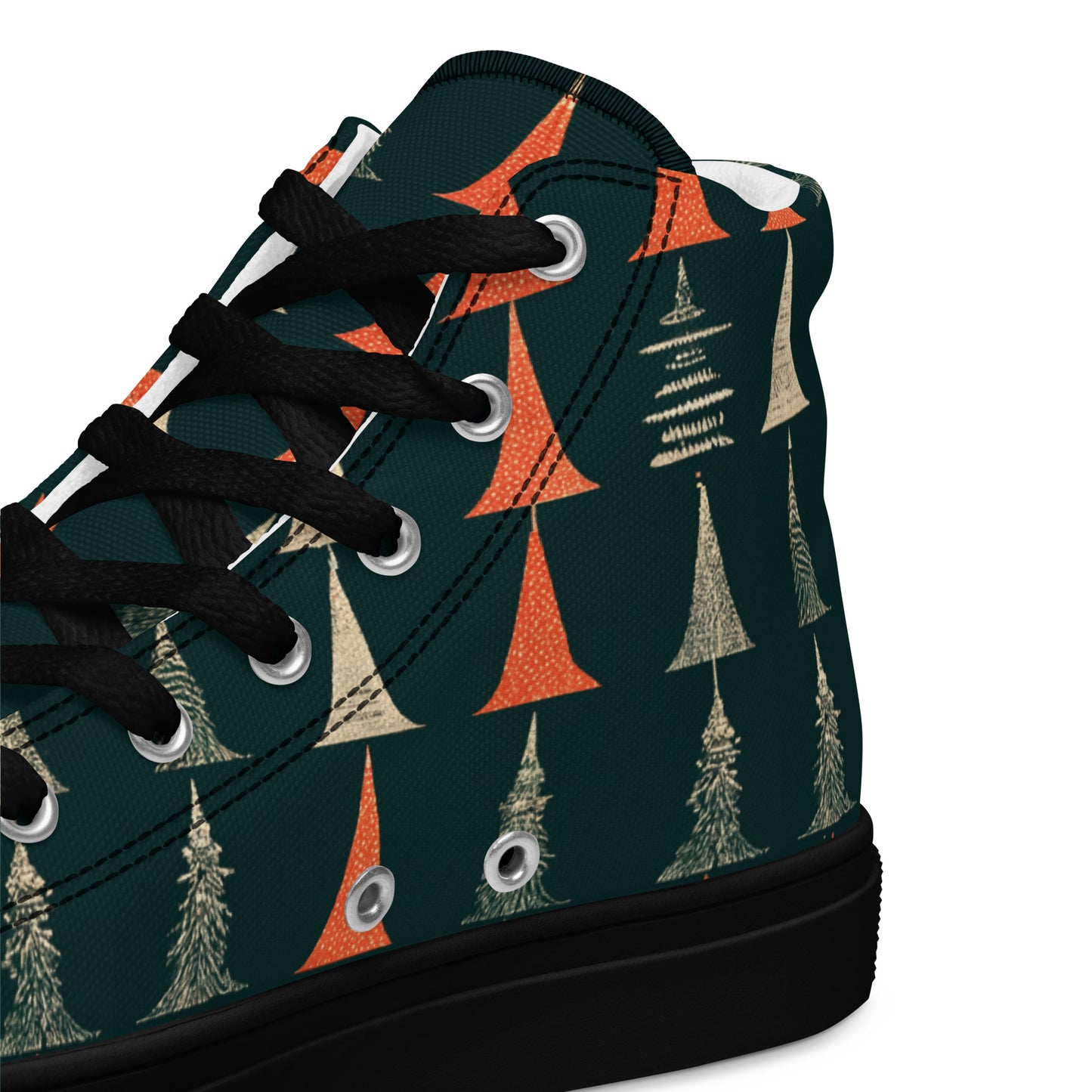 Holiday Tree Symphony Men’s high top canvas shoes