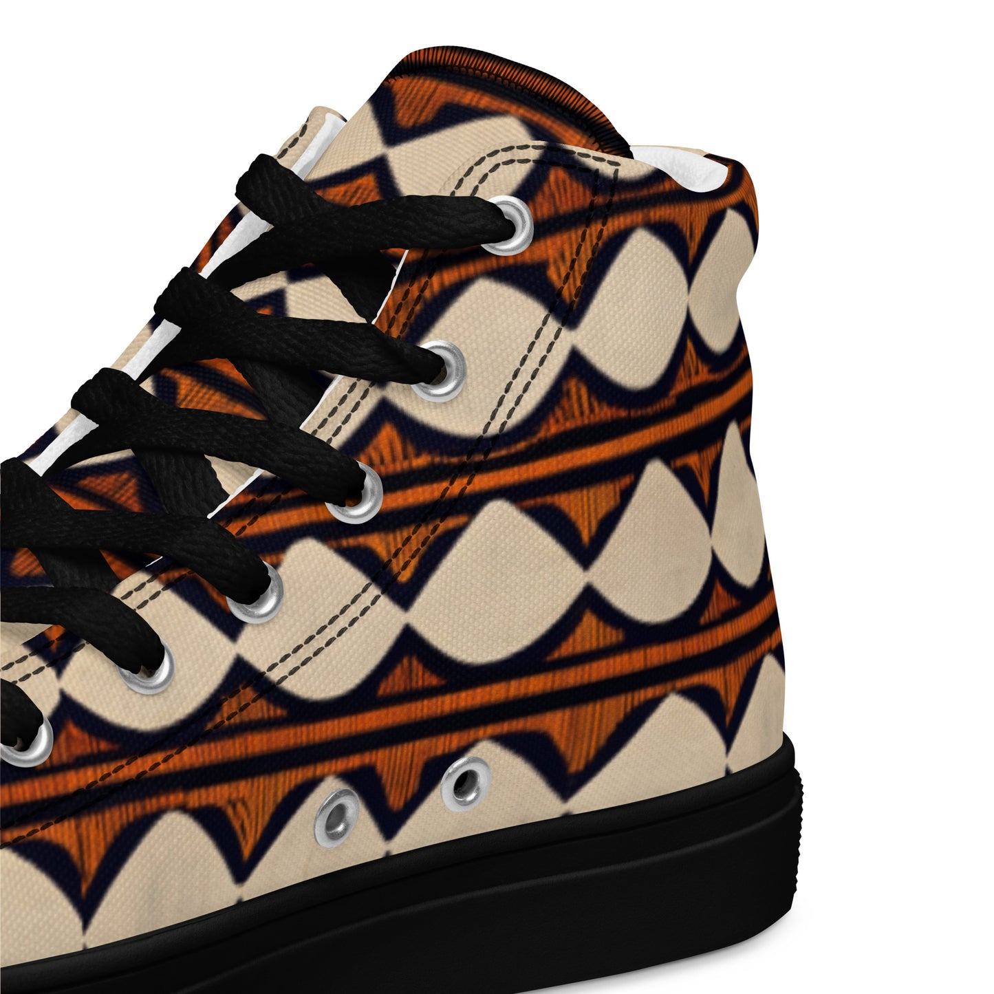 Kilimanjaro Creamsicle Men’s high top canvas shoes