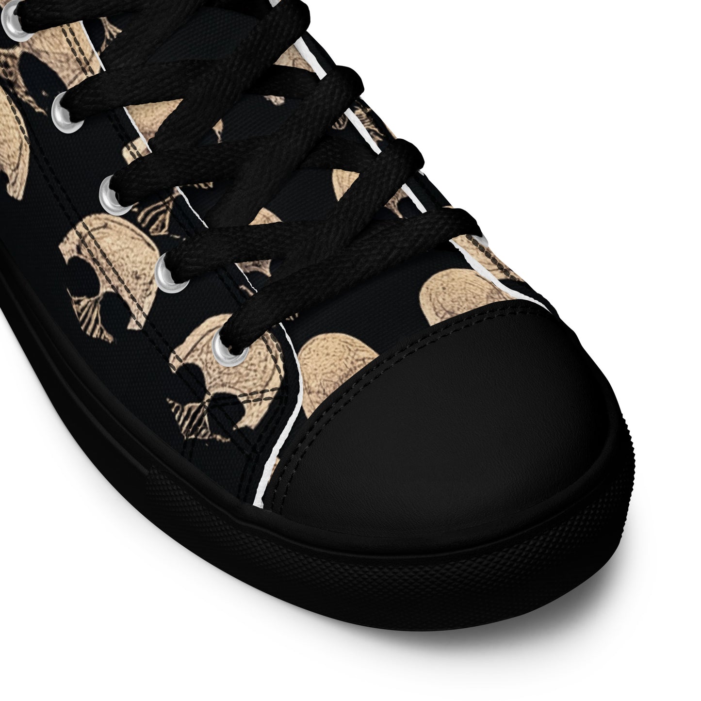 Skulls Grid Men’s high top canvas shoes