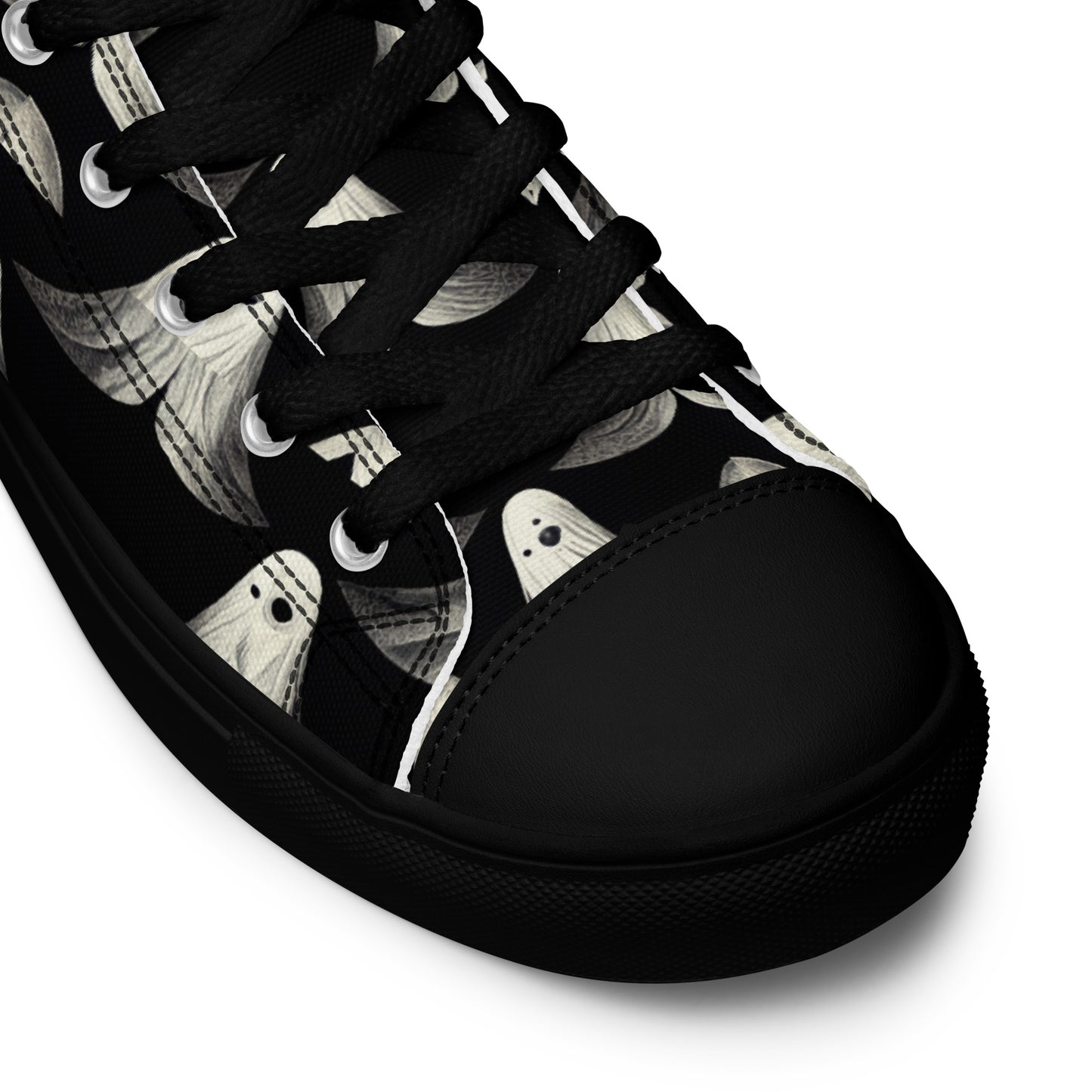 Ghostly Illusions Men’s high top canvas shoes