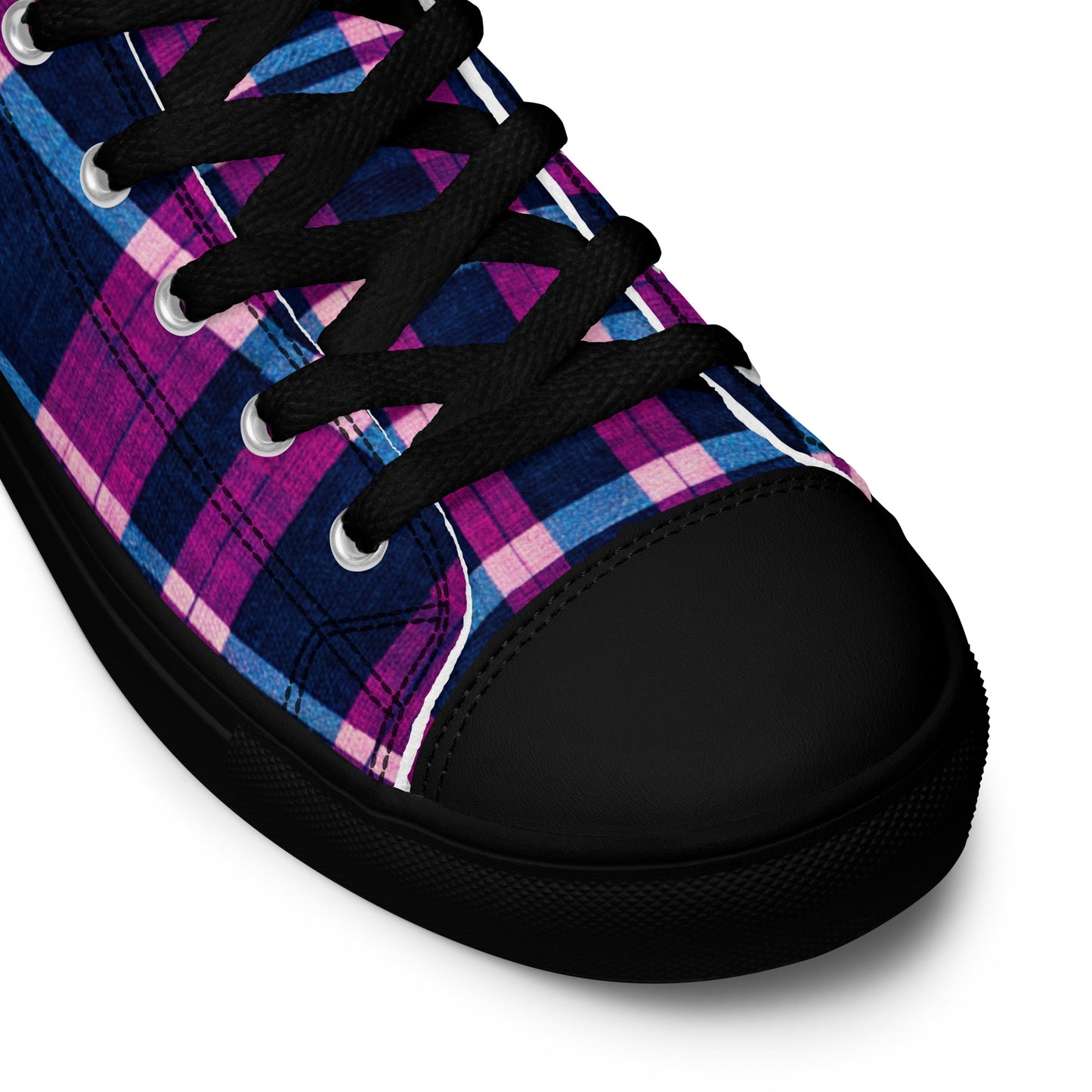 Royal Highlander Plaid Men’s high top canvas shoes