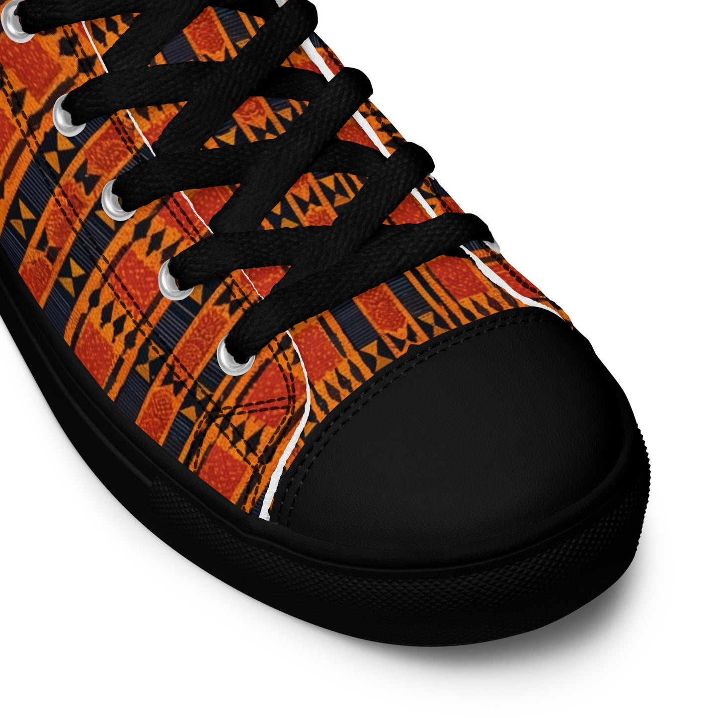 Maasai Stripe Mirage Men’s high top canvas shoes