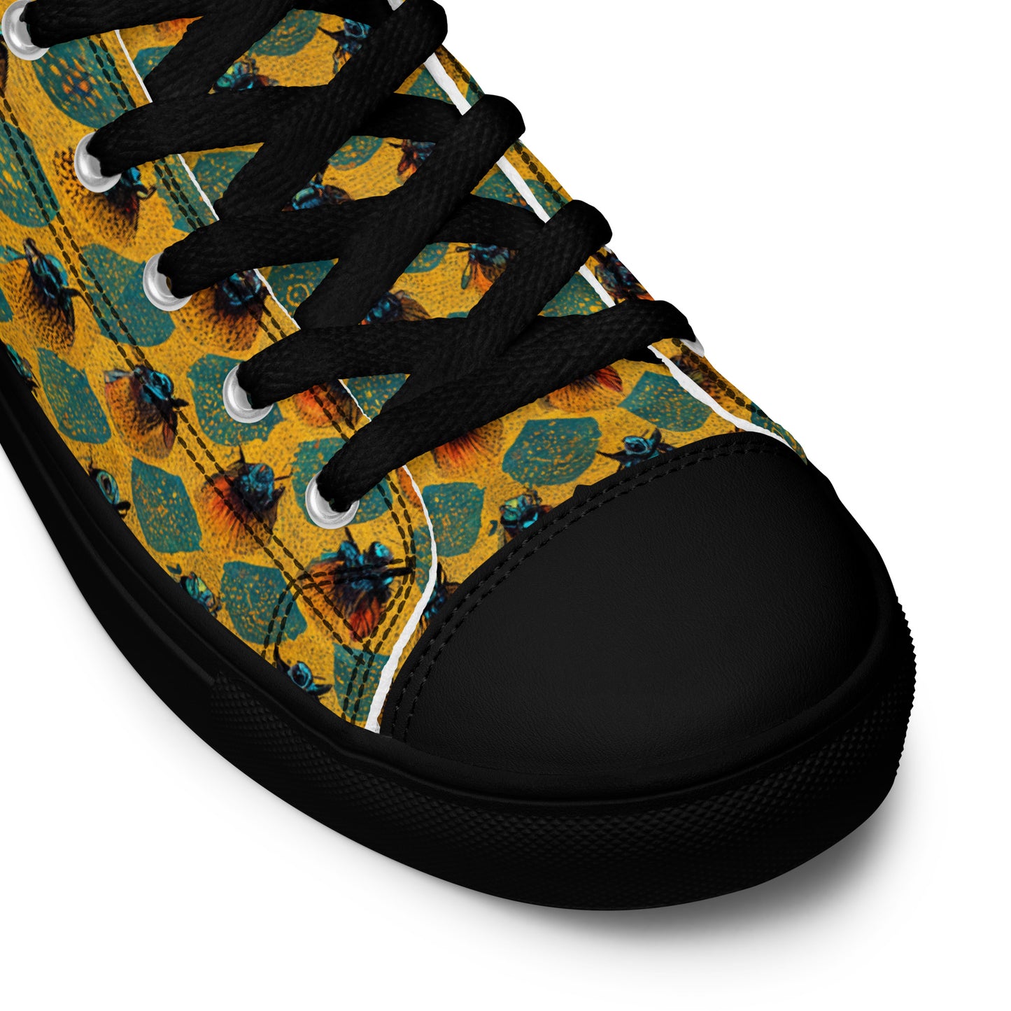 Honeycomb Whispers Men’s high top canvas shoes