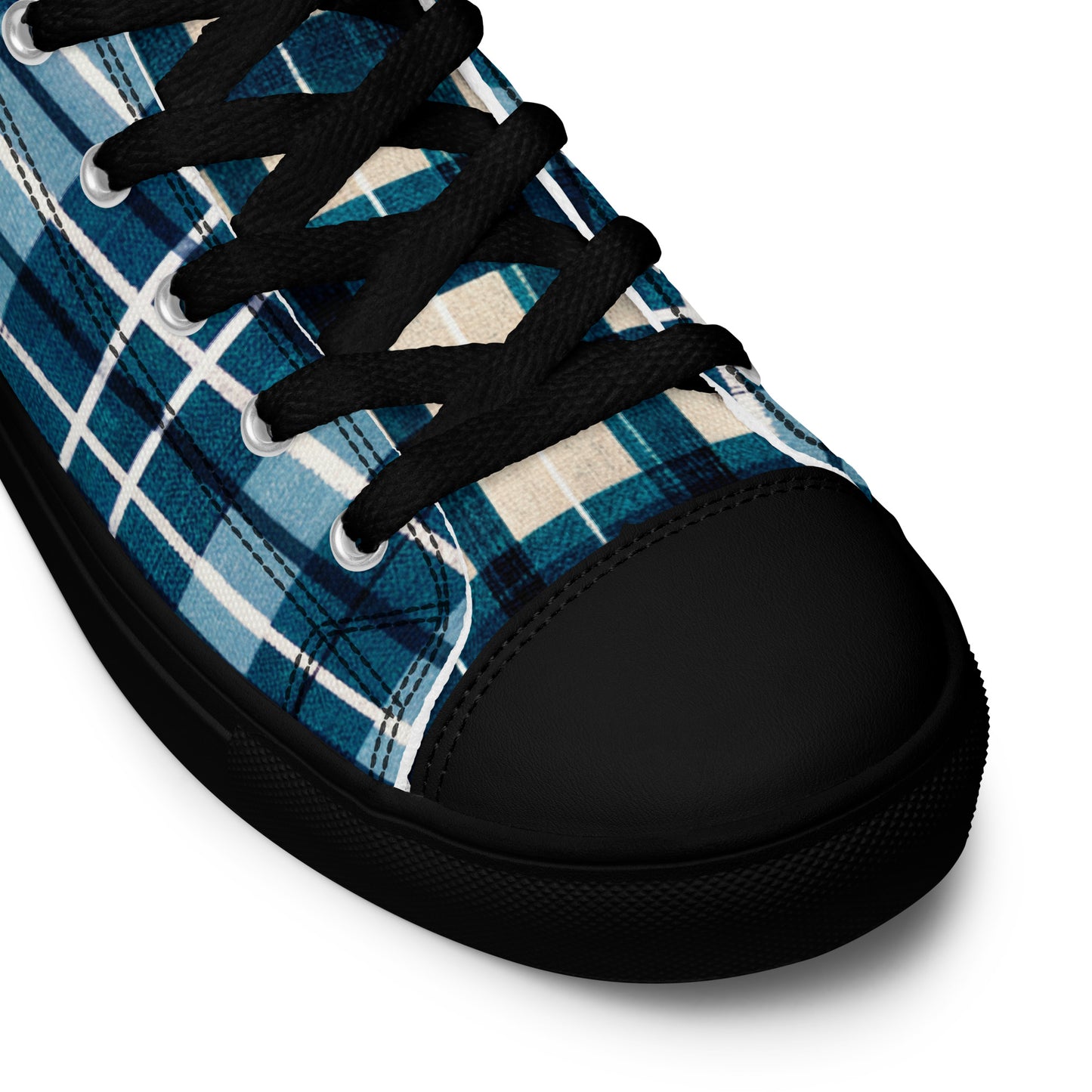 Scotsman’s Skyward Plaid Men’s high top canvas shoes