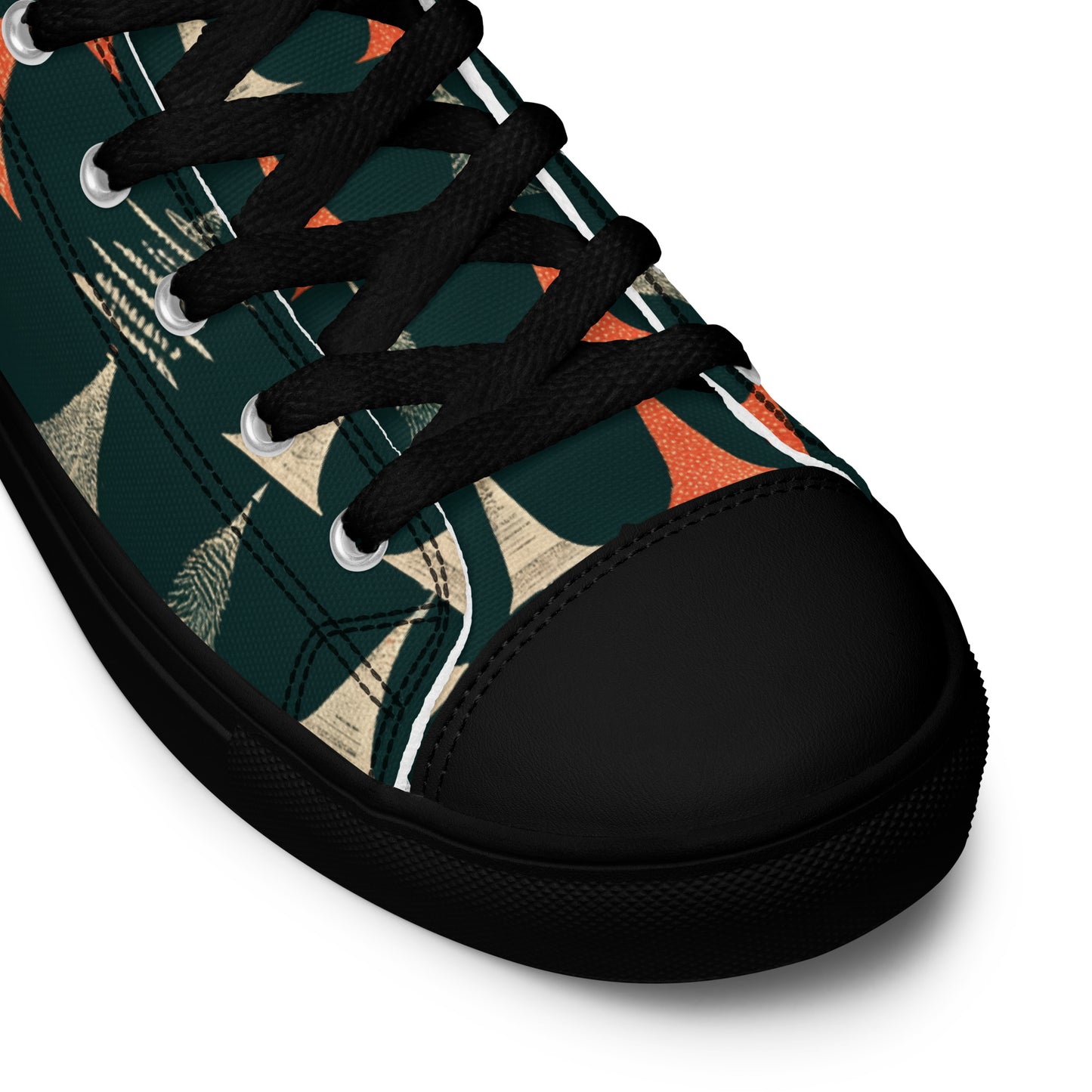 Holiday Tree Symphony Men’s high top canvas shoes