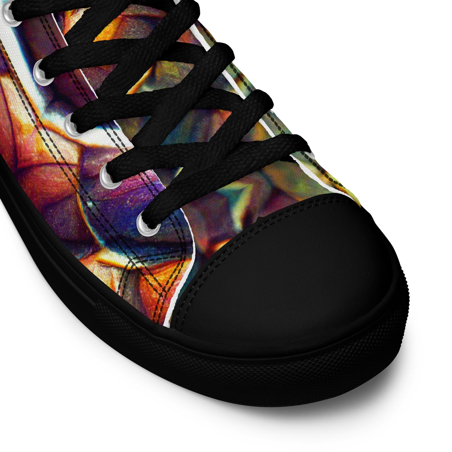 Margonithia, the Glittering Rainbow Sovereign Men’s high top canvas shoes