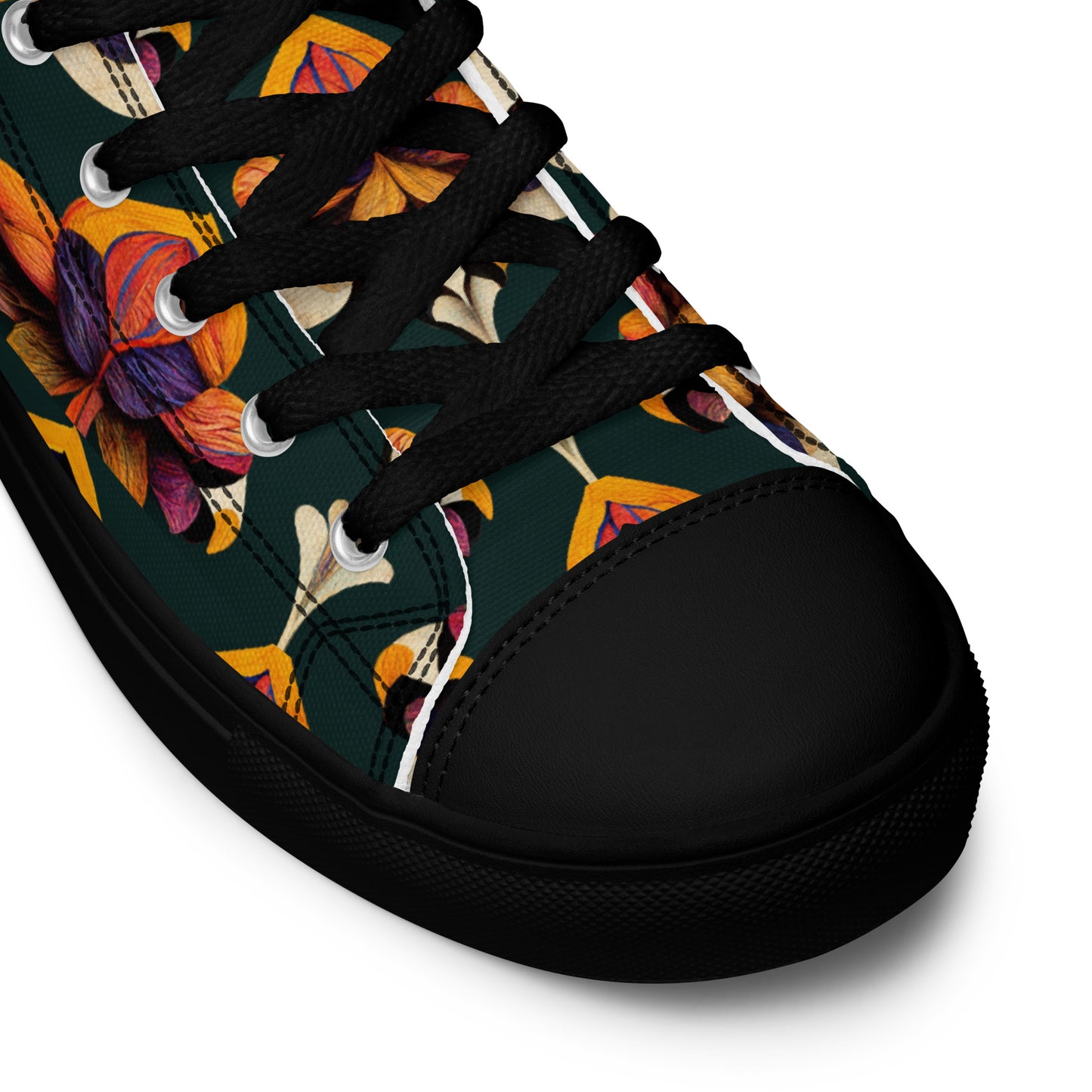 Taza’s Radiant Petals Men’s high top canvas shoes