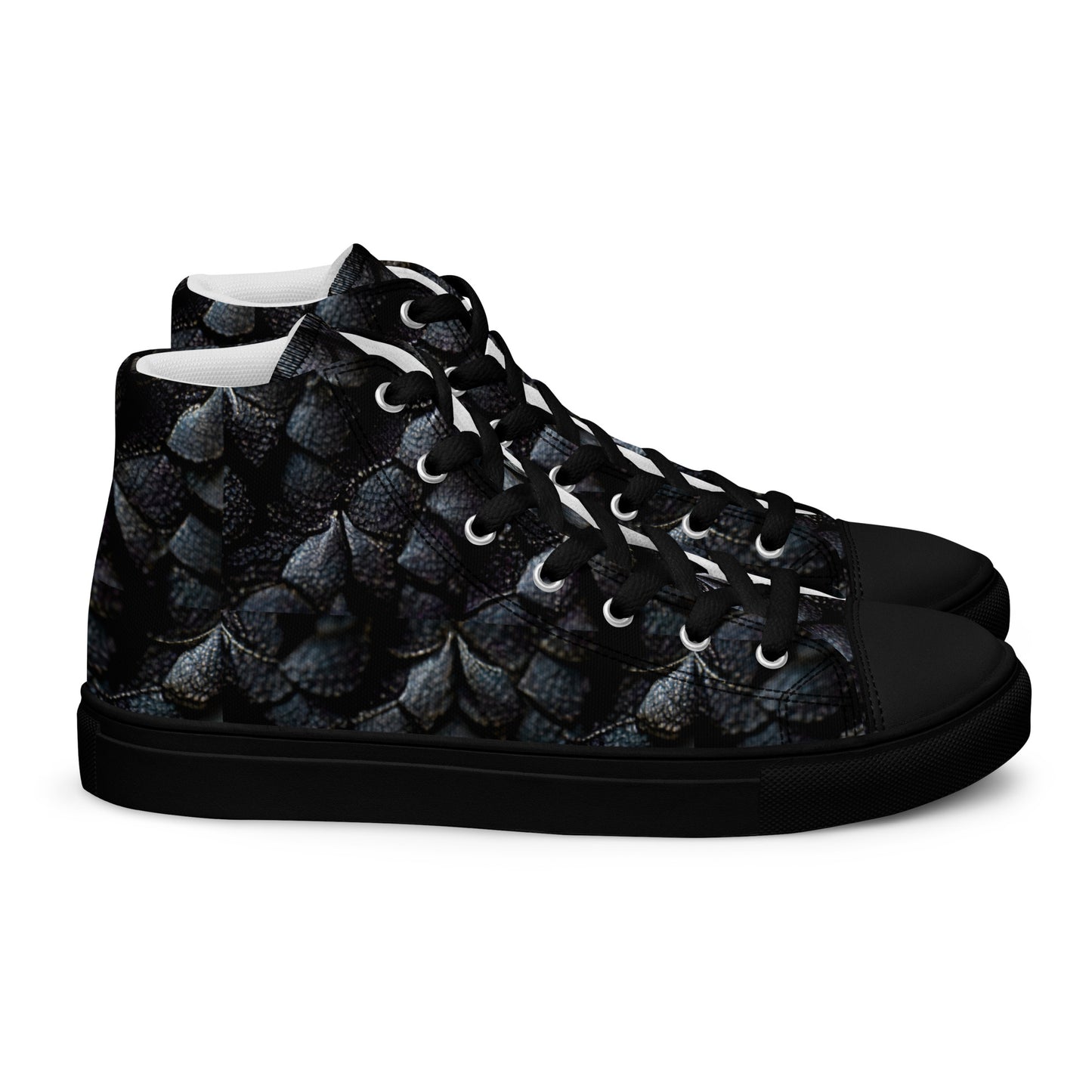 Onyxxor, the Cliff Sentinel Dragon Men’s high top canvas shoes