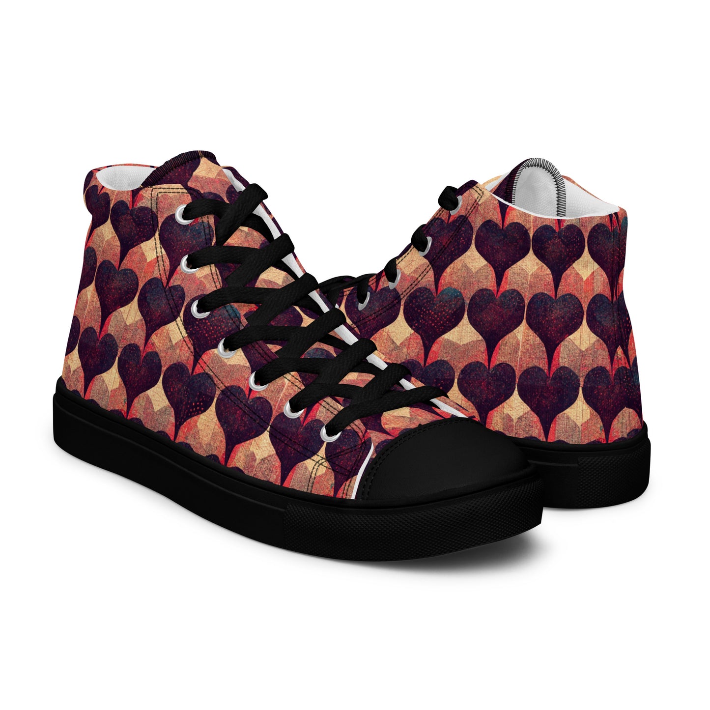 Loves Tapestry Men’s high top canvas shoes