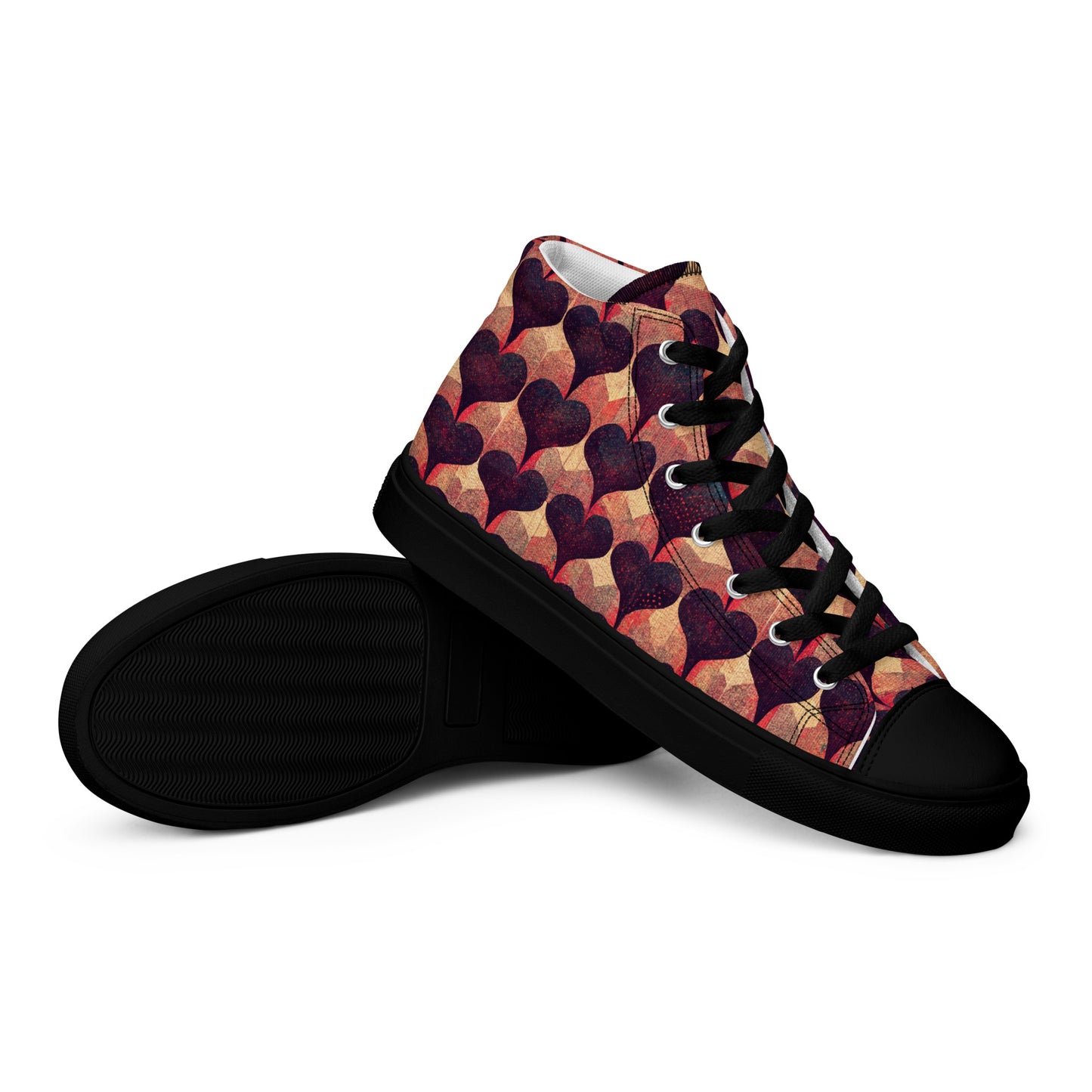 Loves Tapestry Men’s high top canvas shoes