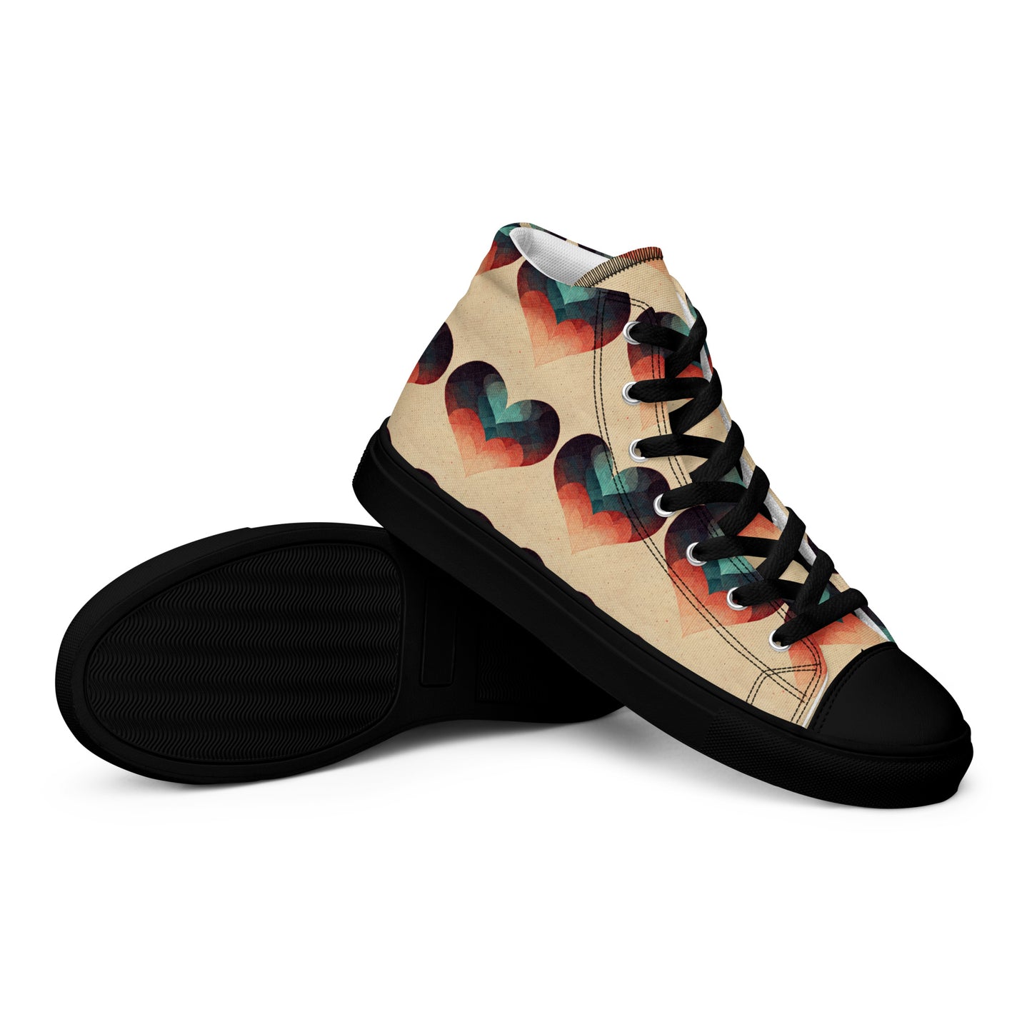 Romantic Reverie Men’s high top canvas shoes