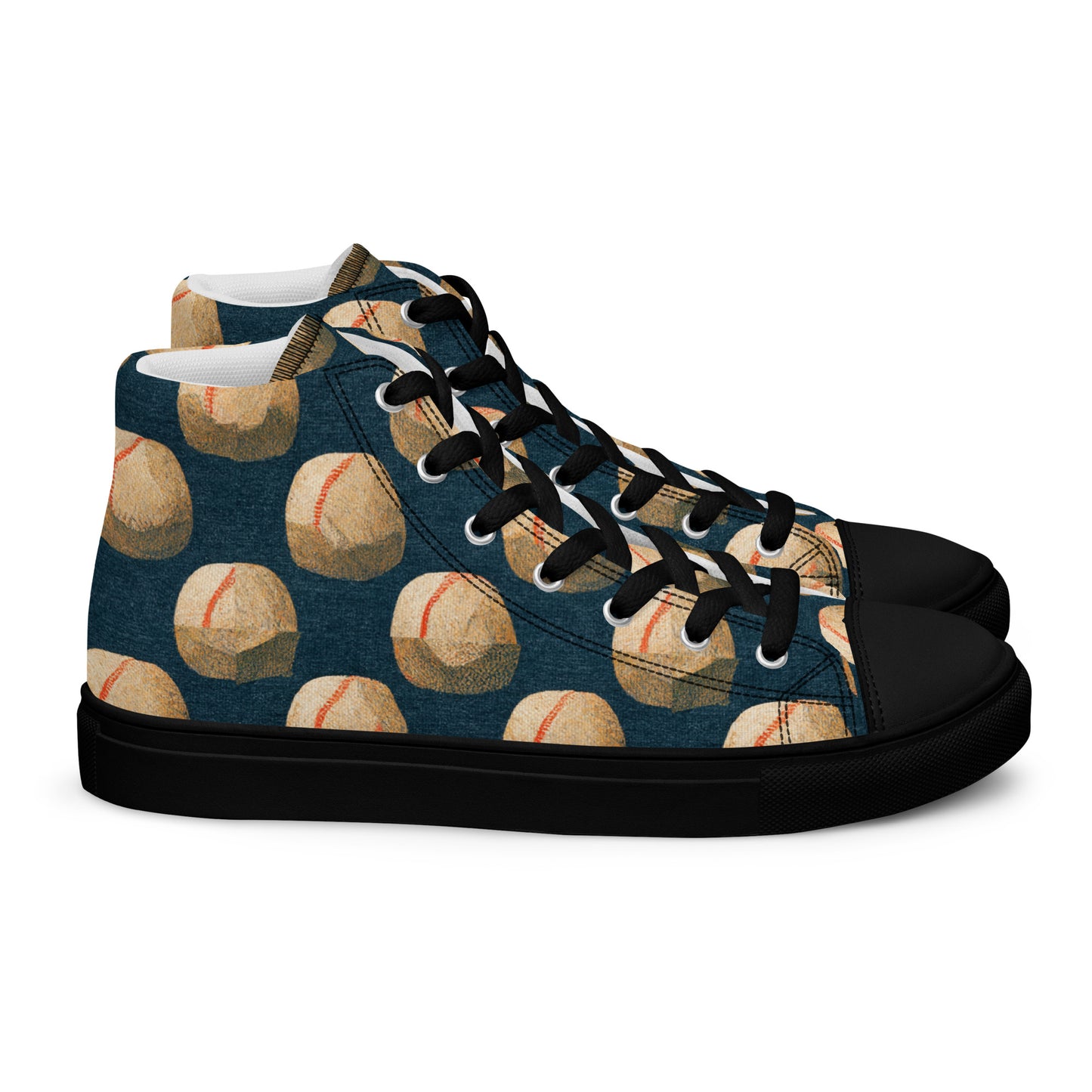 Home Run Hues Men’s high top canvas shoes