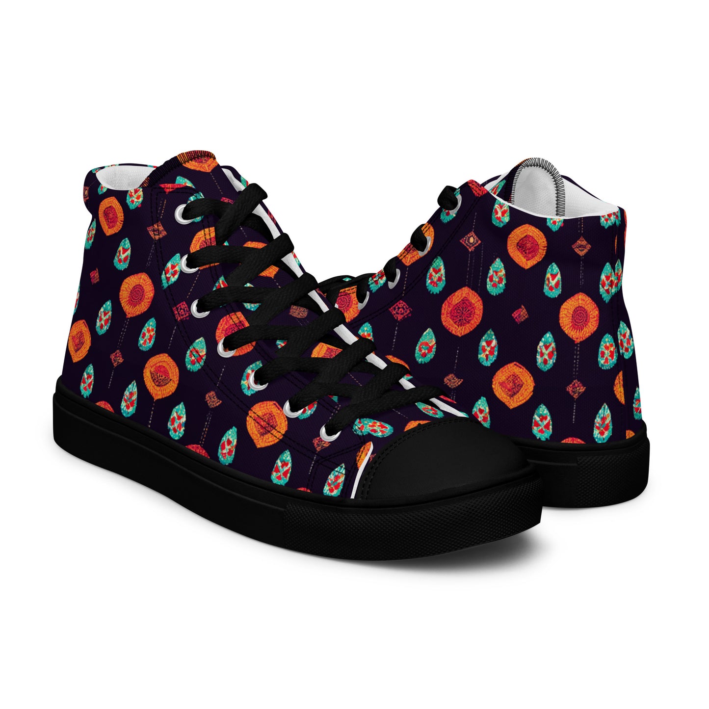 Free Spirited Flora Men’s high top canvas shoes