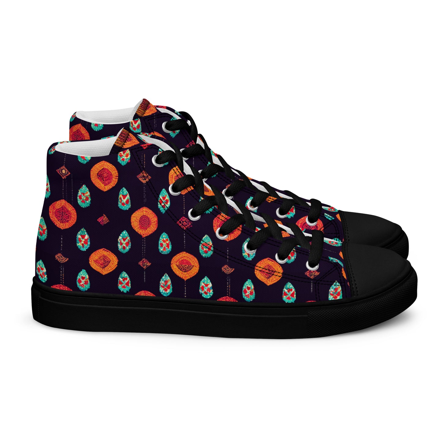 Free Spirited Flora Men’s high top canvas shoes