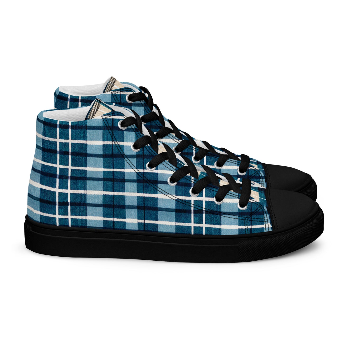 Scotsman’s Skyward Plaid Men’s high top canvas shoes