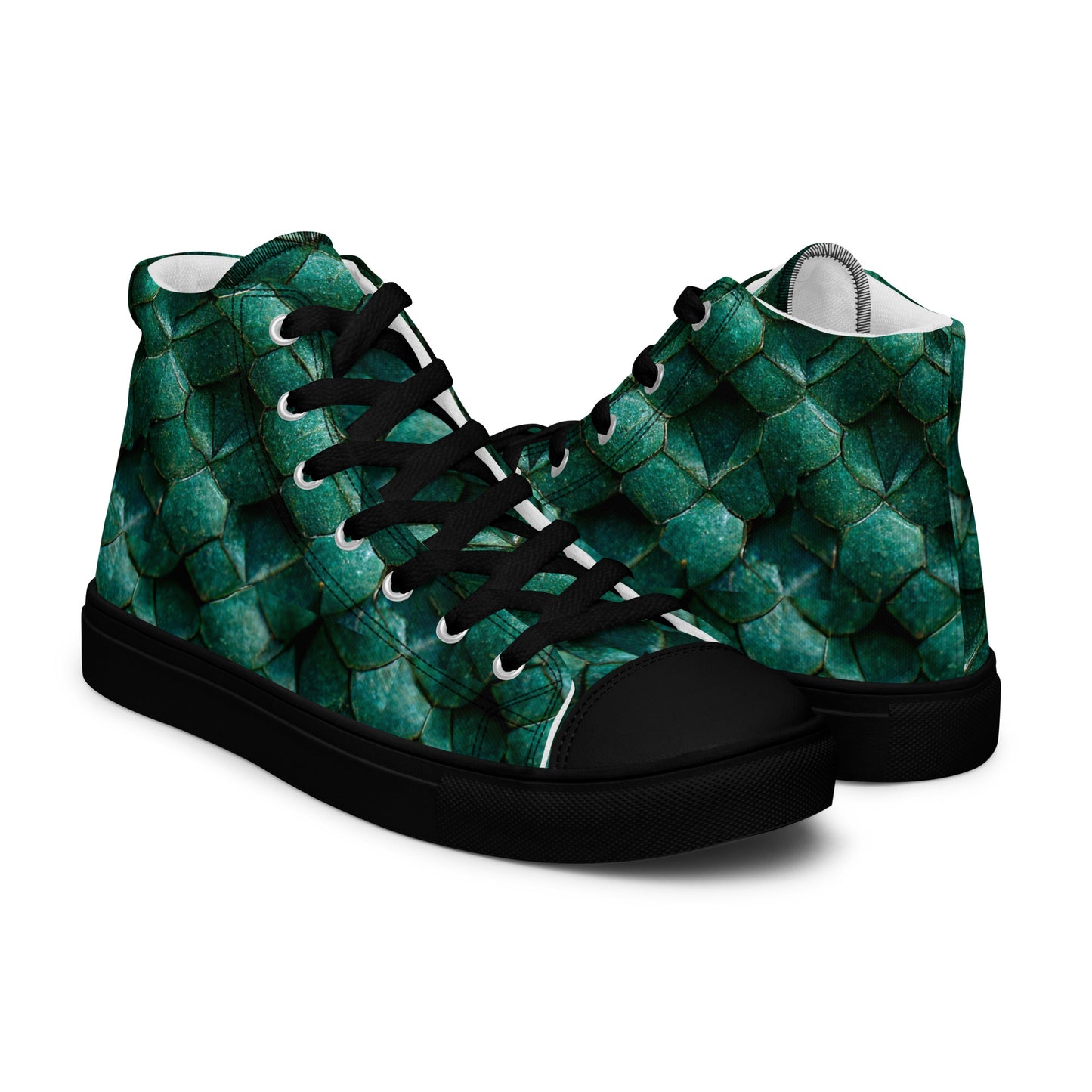 Emeralda the Great Forest Dragon Men’s high top canvas shoes