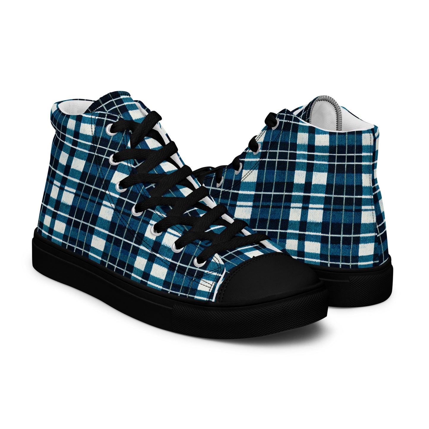 Highland Heritage Plaid Men’s high top canvas shoes