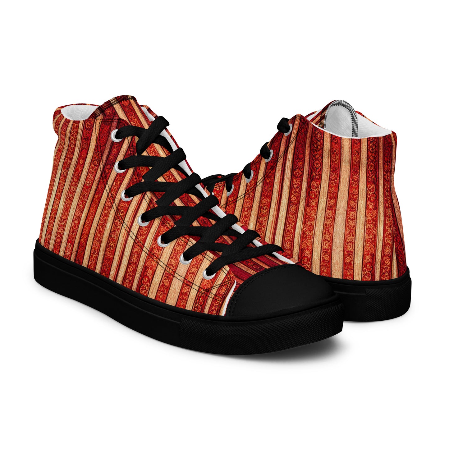 Intricate Carmine Men’s high top canvas shoes