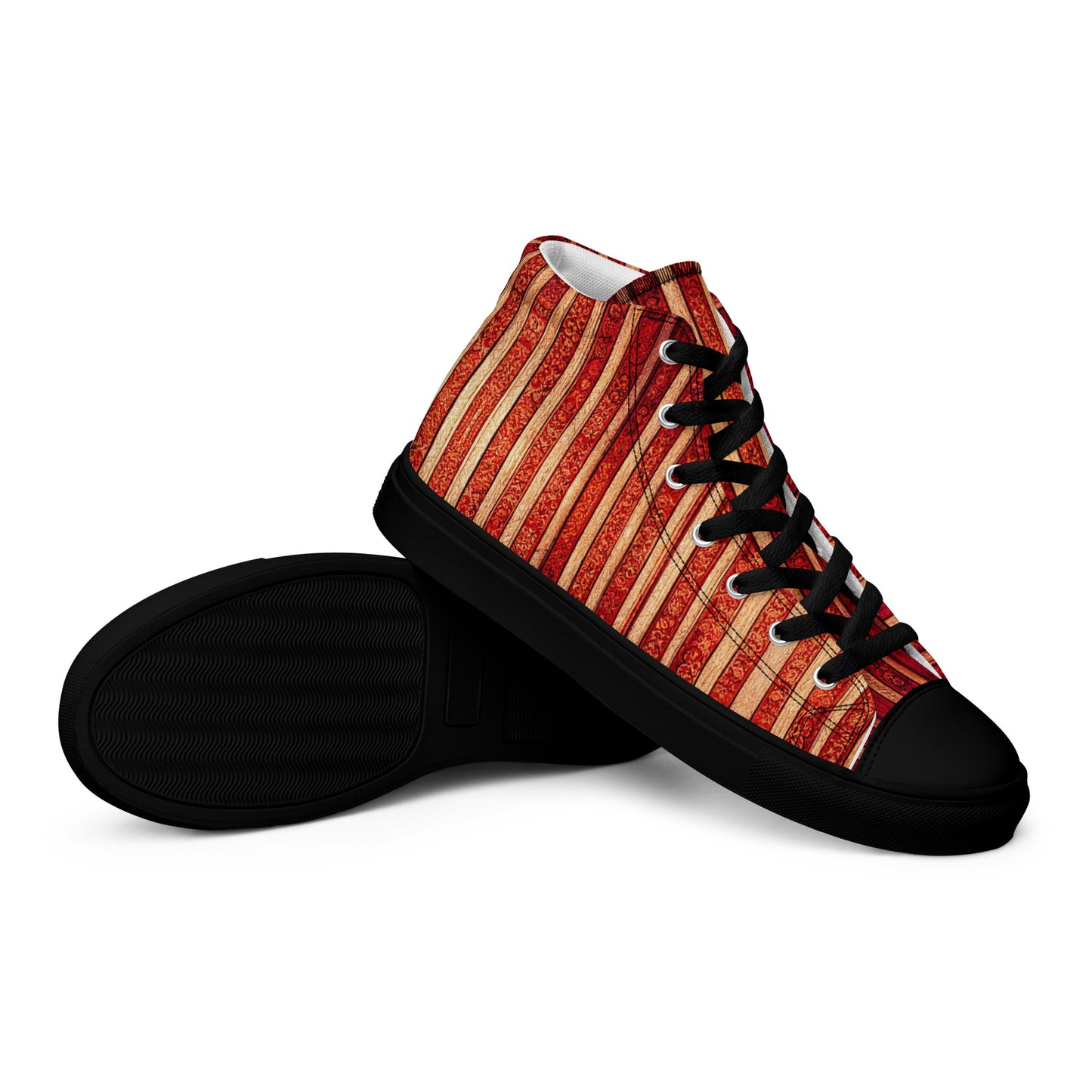 Intricate Carmine Men’s high top canvas shoes