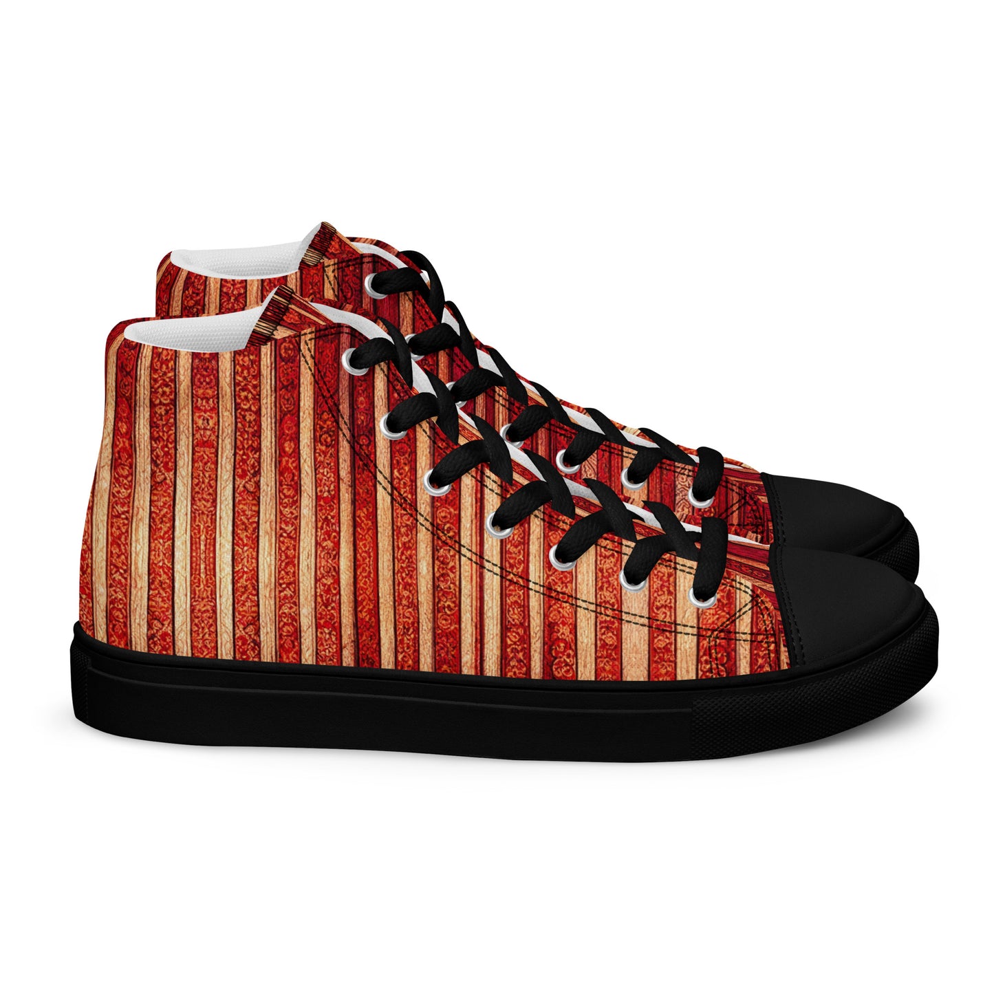 Intricate Carmine Men’s high top canvas shoes