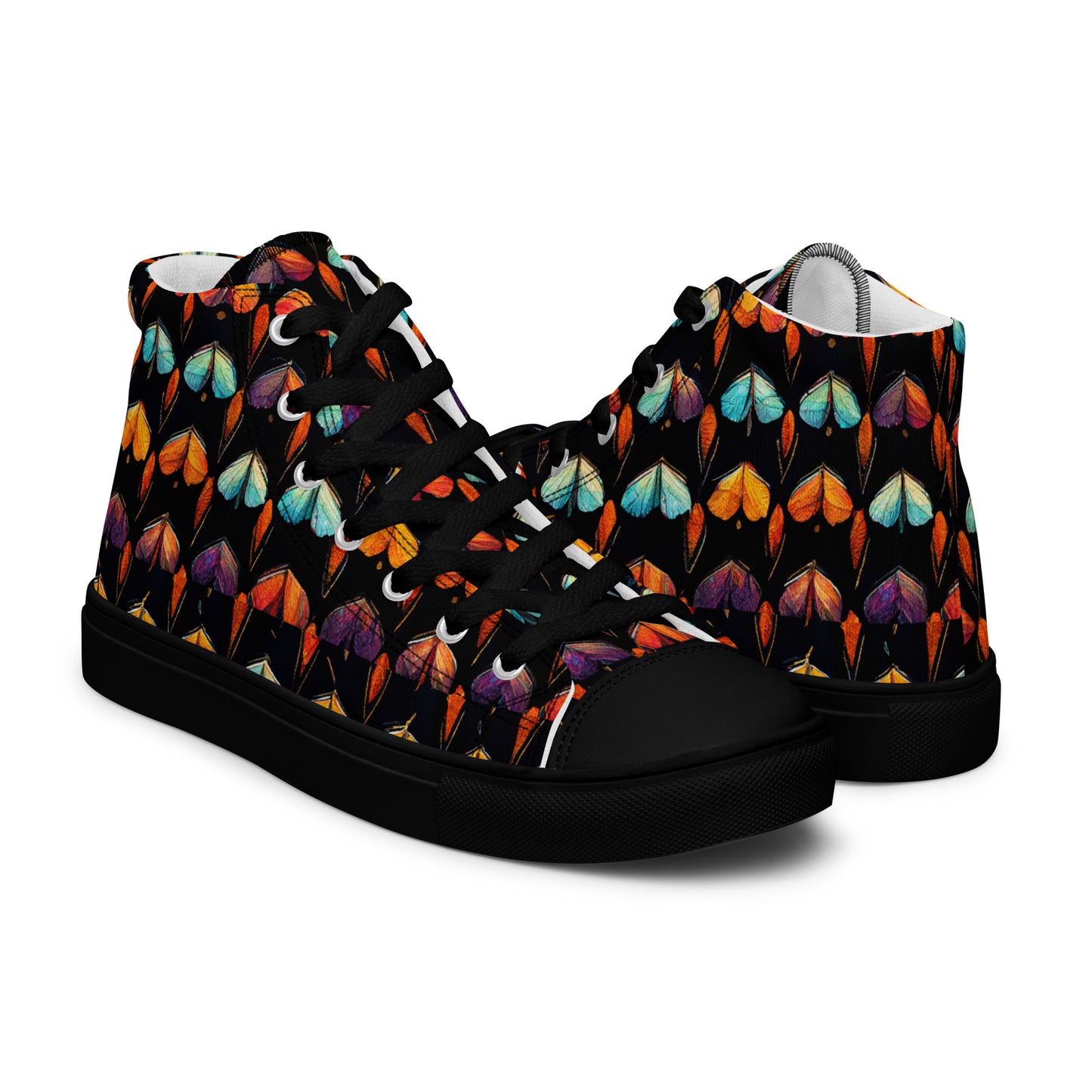 Quilted Wings Men’s high top canvas shoes